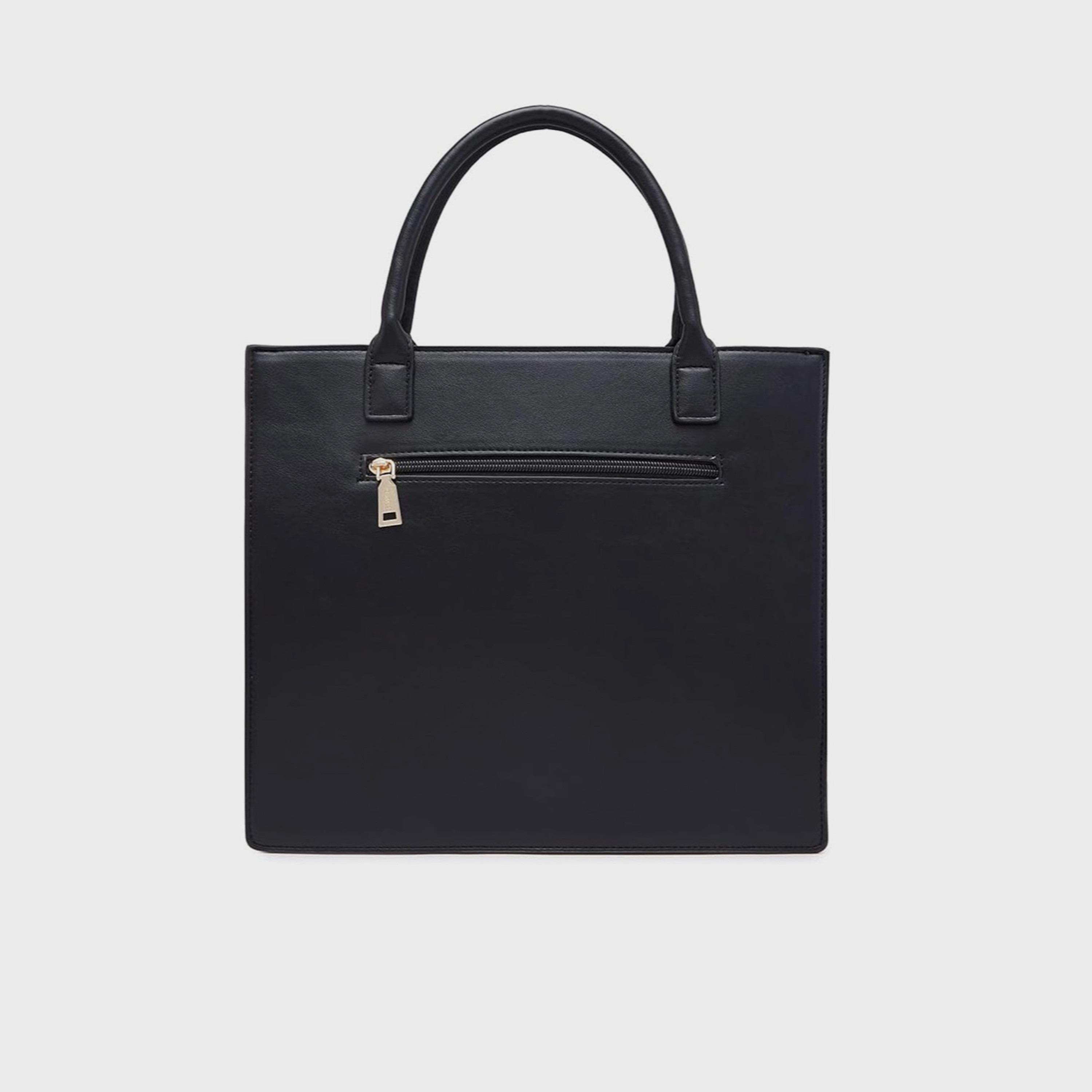 Caprese Embellishment Double-Handle Shoulder Bag with Zipper Closure and Detachable Strap | 32 x 26 x 15 cm-women-bagsandwallets-handbags-image-6