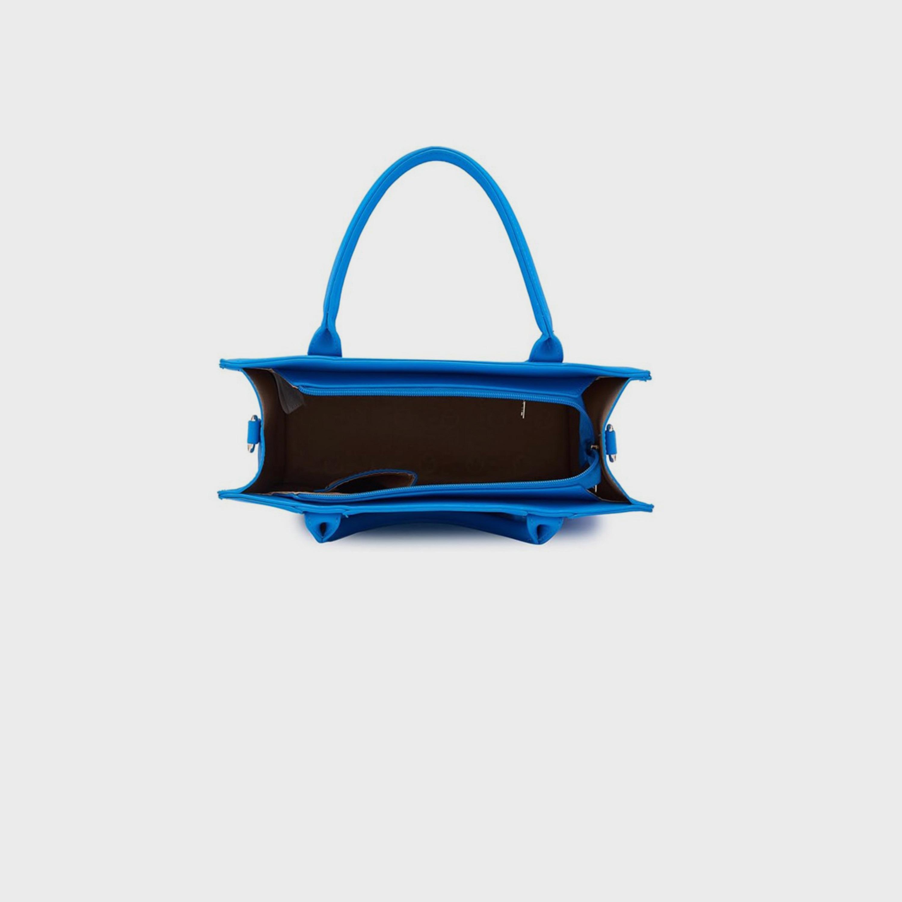حقيبة كتف Caprese Embleishment بمقبض مزدوج مع إغلاق بسحاب وحزام قابل للفصل | 37 × 29 × 15 سم-women-bagsandwallets-handbags-image-5