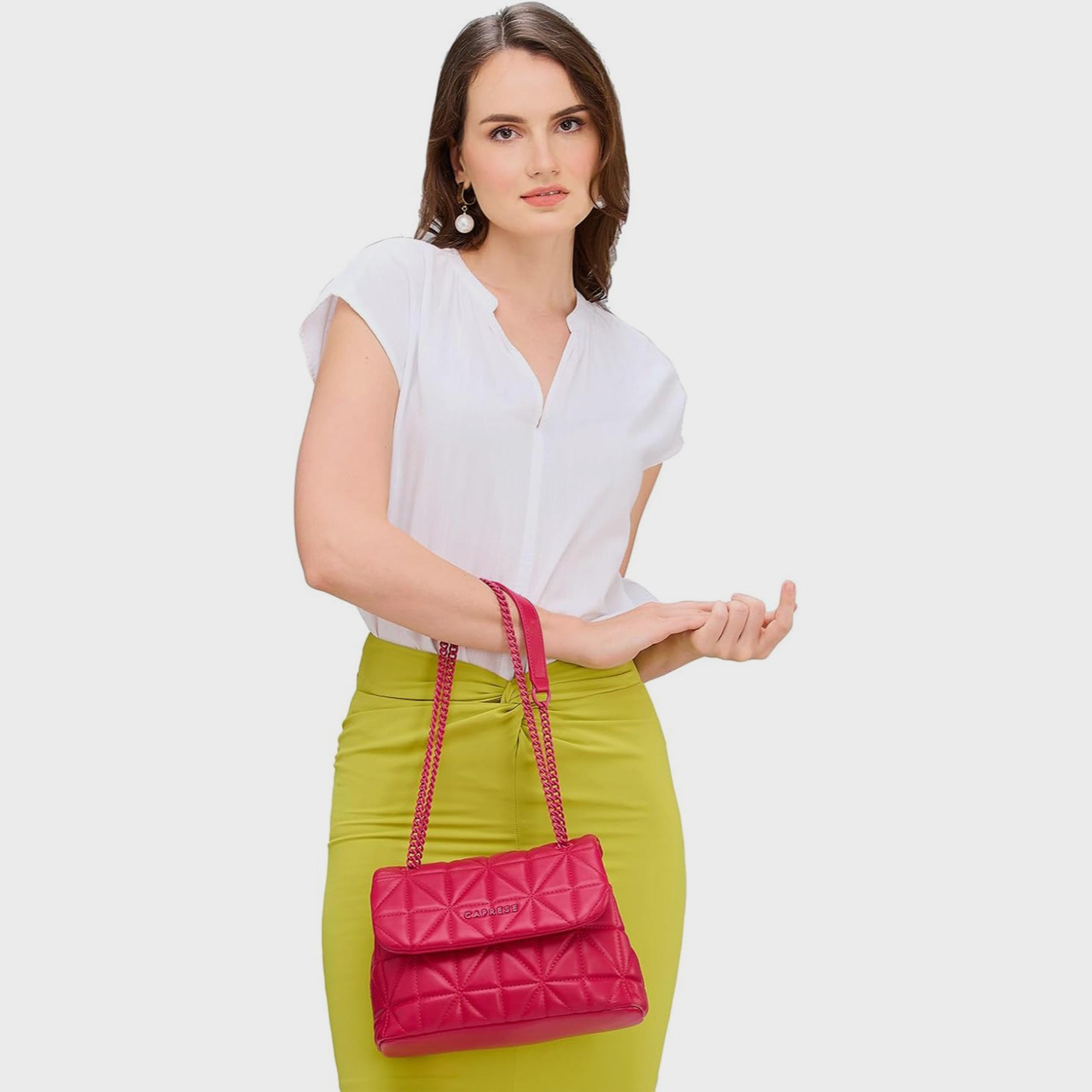 حقيبة كتف مبطن Caprese مع قلاب قلاب للإغلاق وحزام سلسلة | 20 × 15 × 15 سم-women-bagsandwallets-handbags-image-5