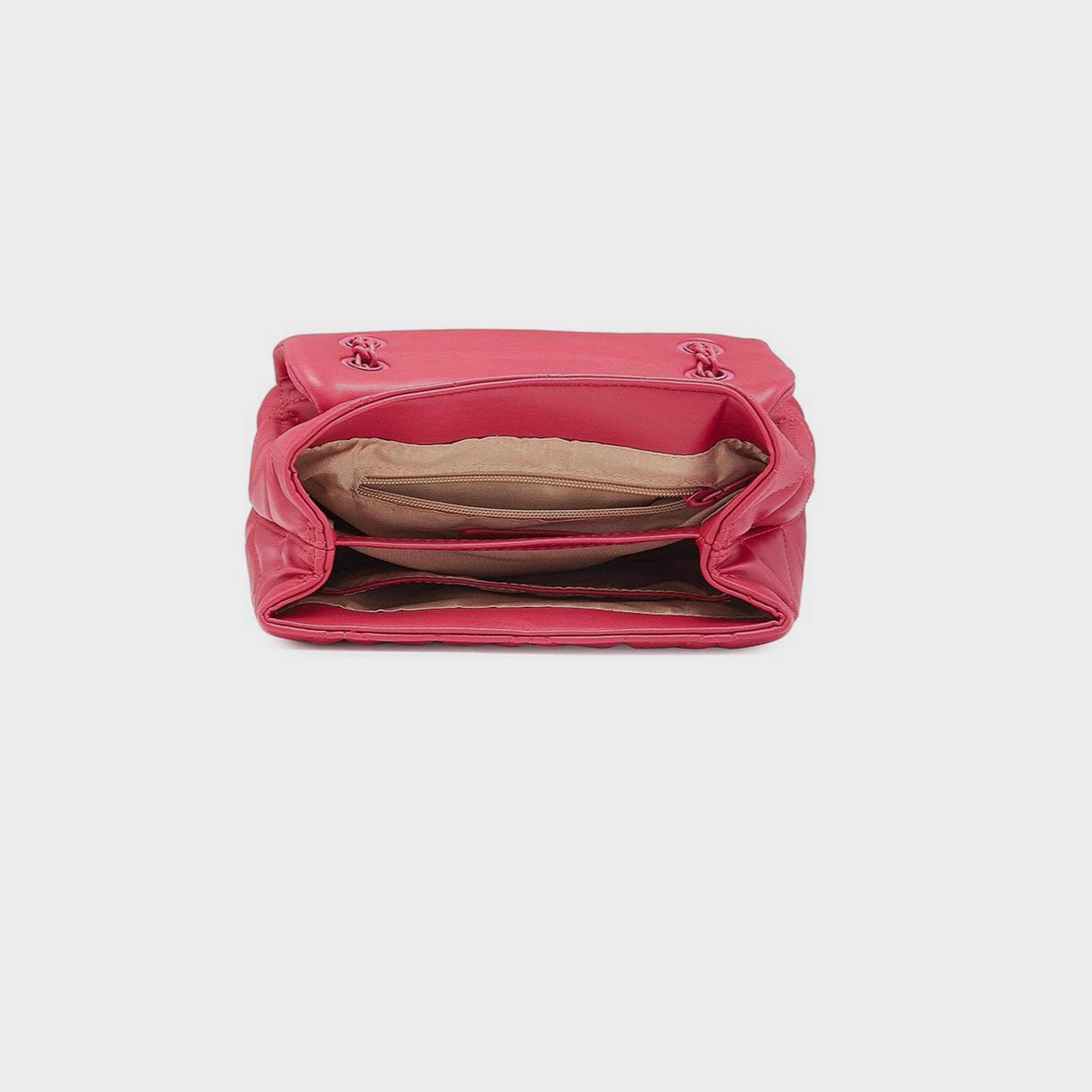 حقيبة كتف مبطن Caprese مع قلاب قلاب للإغلاق وحزام سلسلة | 20 × 15 × 15 سم-women-bagsandwallets-handbags-image-4