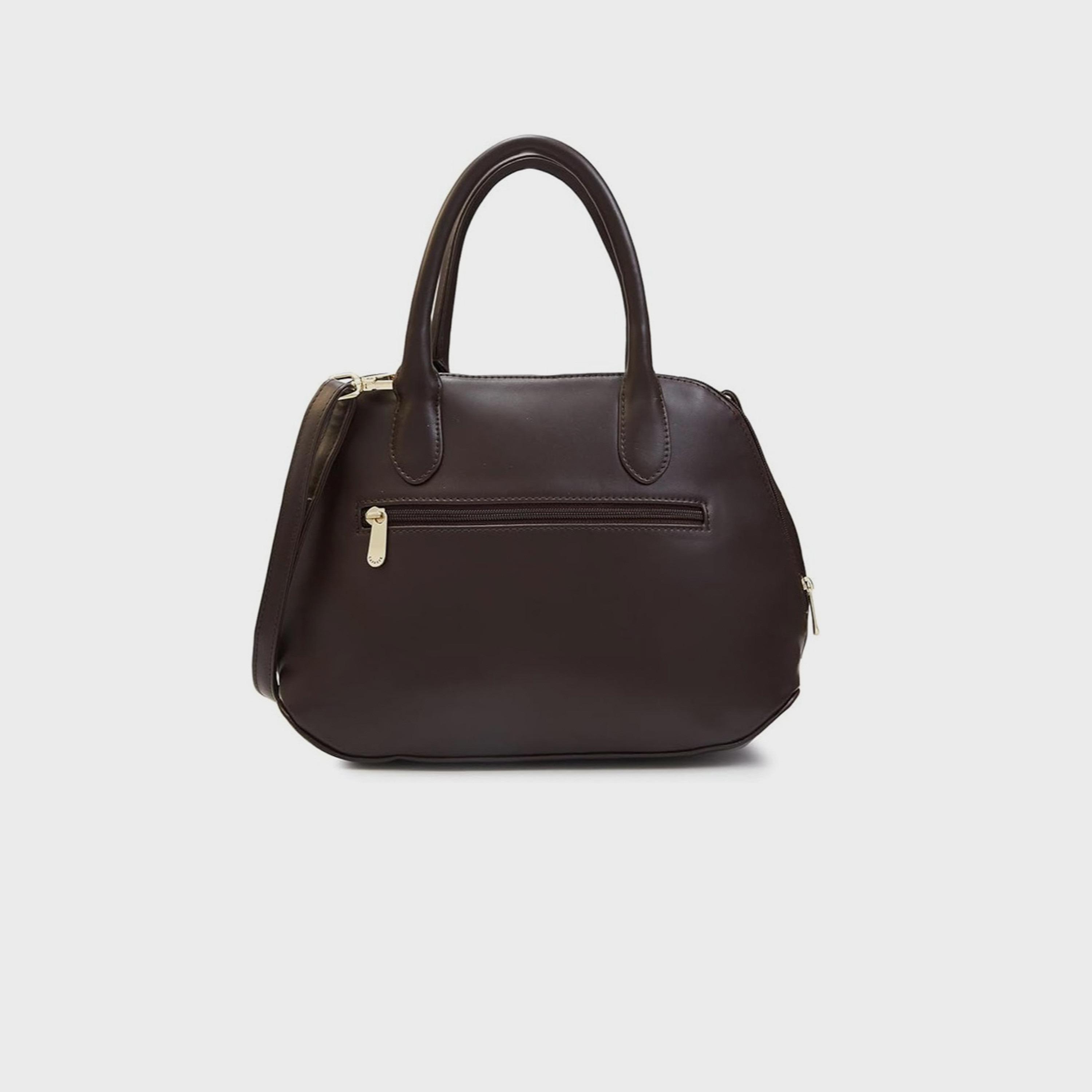 Caprese Textured Double-Handle Shoulder Bag with Zipper Closure and Detachable Strap | 31 x 26 x 12 cm-women-bagsandwallets-handbags-image-5