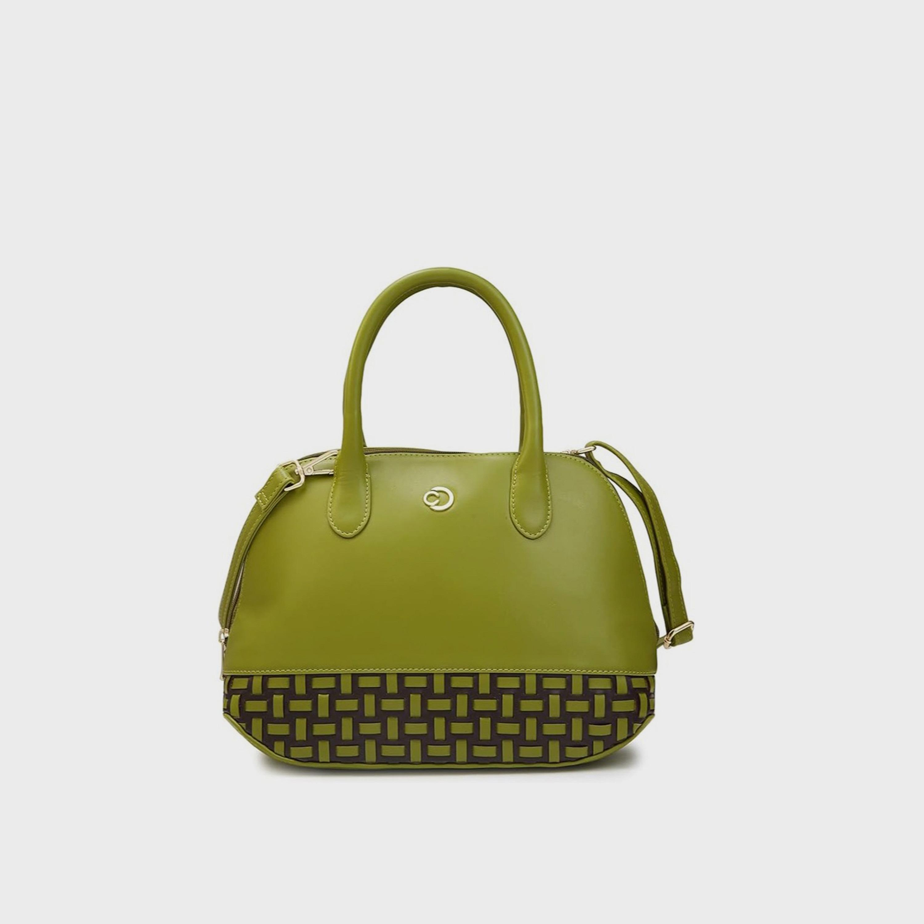 Caprese Textured Double-Handle Shoulder Bag with Zipper Closure and Detachable Strap | 31 x 26 x 12 cm-women-bagsandwallets-handbags-image-1