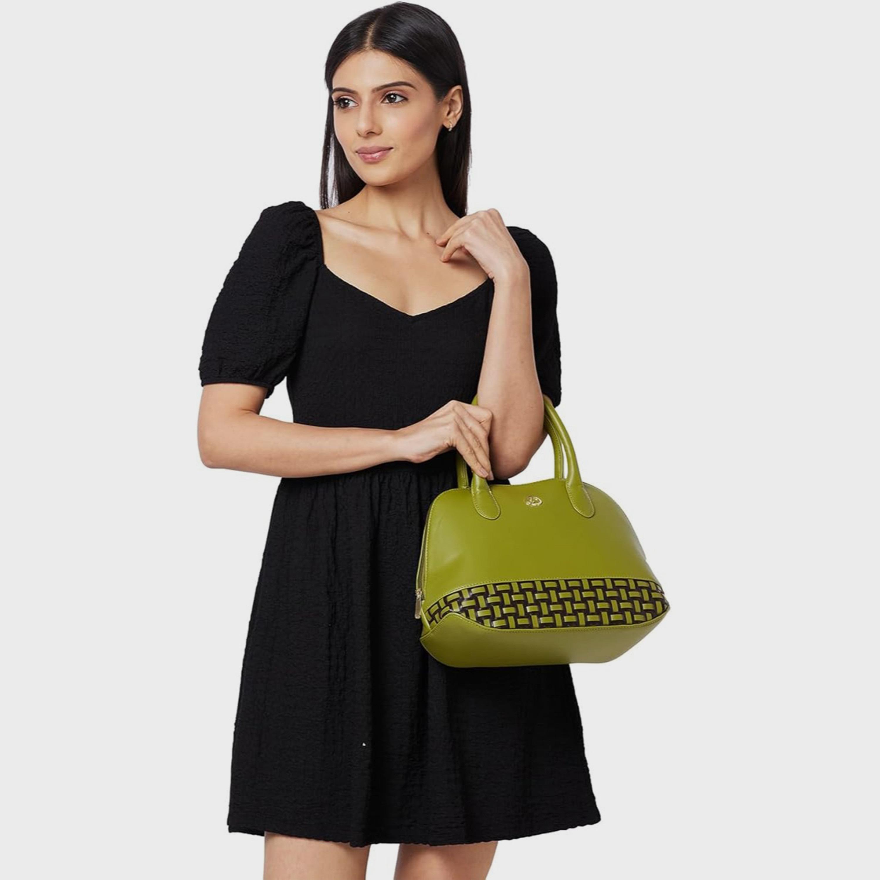 Caprese Textured Double-Handle Shoulder Bag with Zipper Closure and Detachable Strap | 31 x 26 x 12 cm-women-bagsandwallets-handbags-image-3