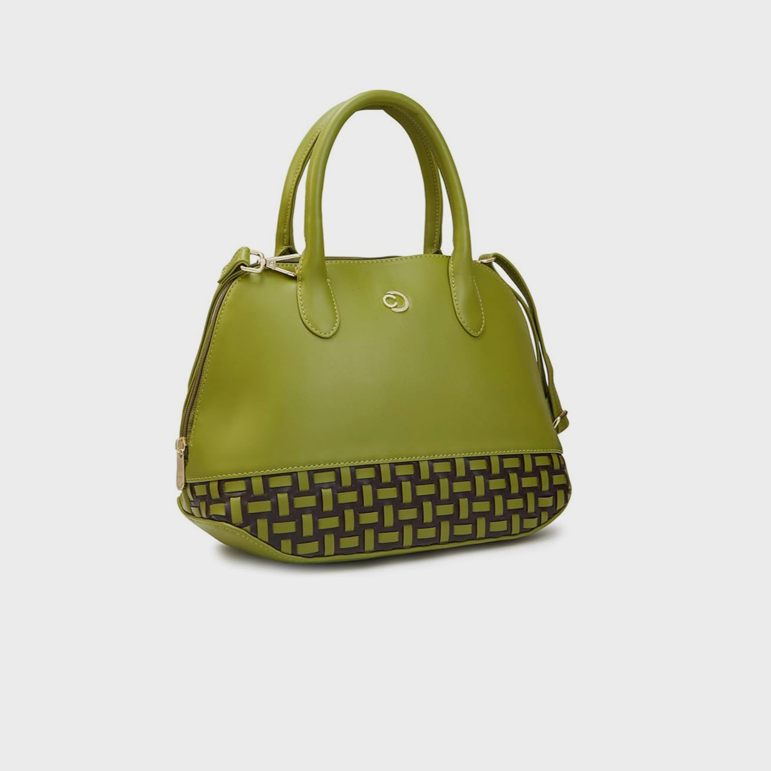 Caprese Textured Double-Handle Shoulder Bag with Zipper Closure and Detachable Strap | 31 x 26 x 12 cm-women-bagsandwallets-handbags-image-7