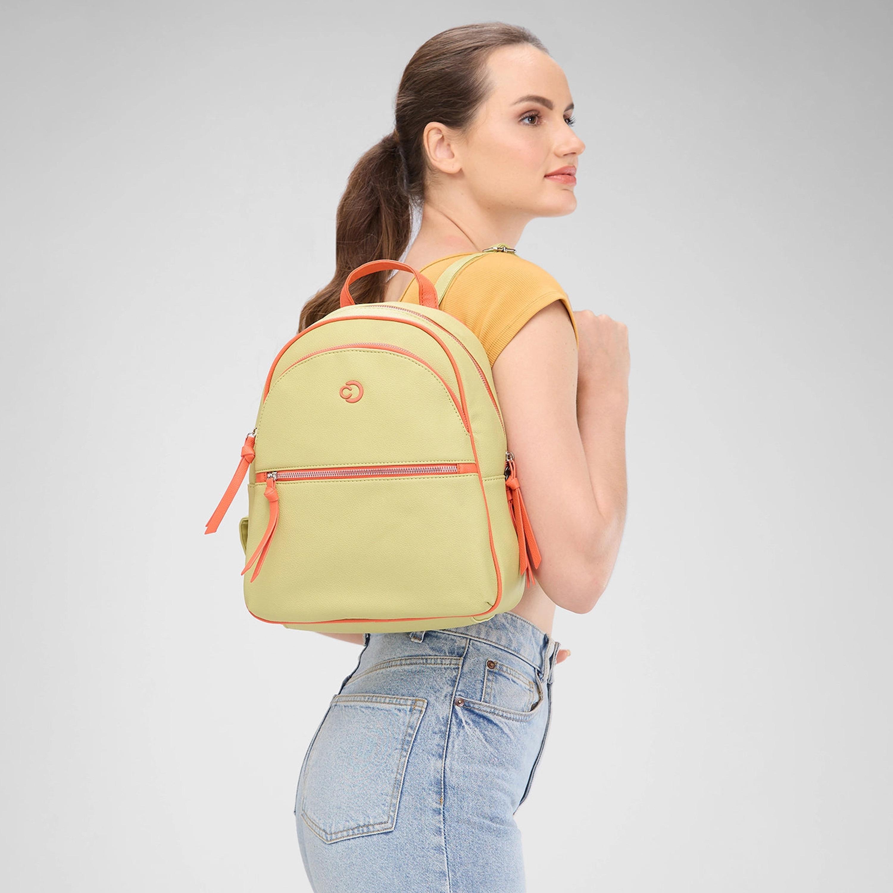 Caprese Top Handle Mini Backpack with Zipper Closure and Adjustable Strap | 33 x 27 x 12 cm-travel-luggagesandbags-backpacks-image-2