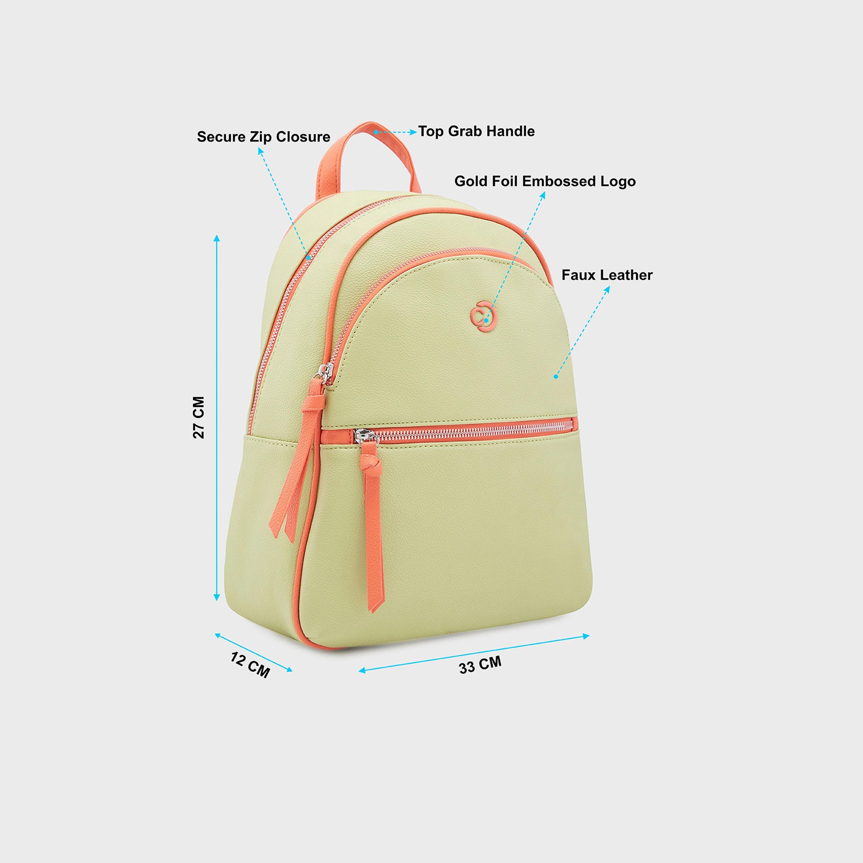 Caprese Top Handle Mini Backpack with Zipper Closure and Adjustable Strap | 33 x 27 x 12 cm-travel-luggagesandbags-backpacks-image-5