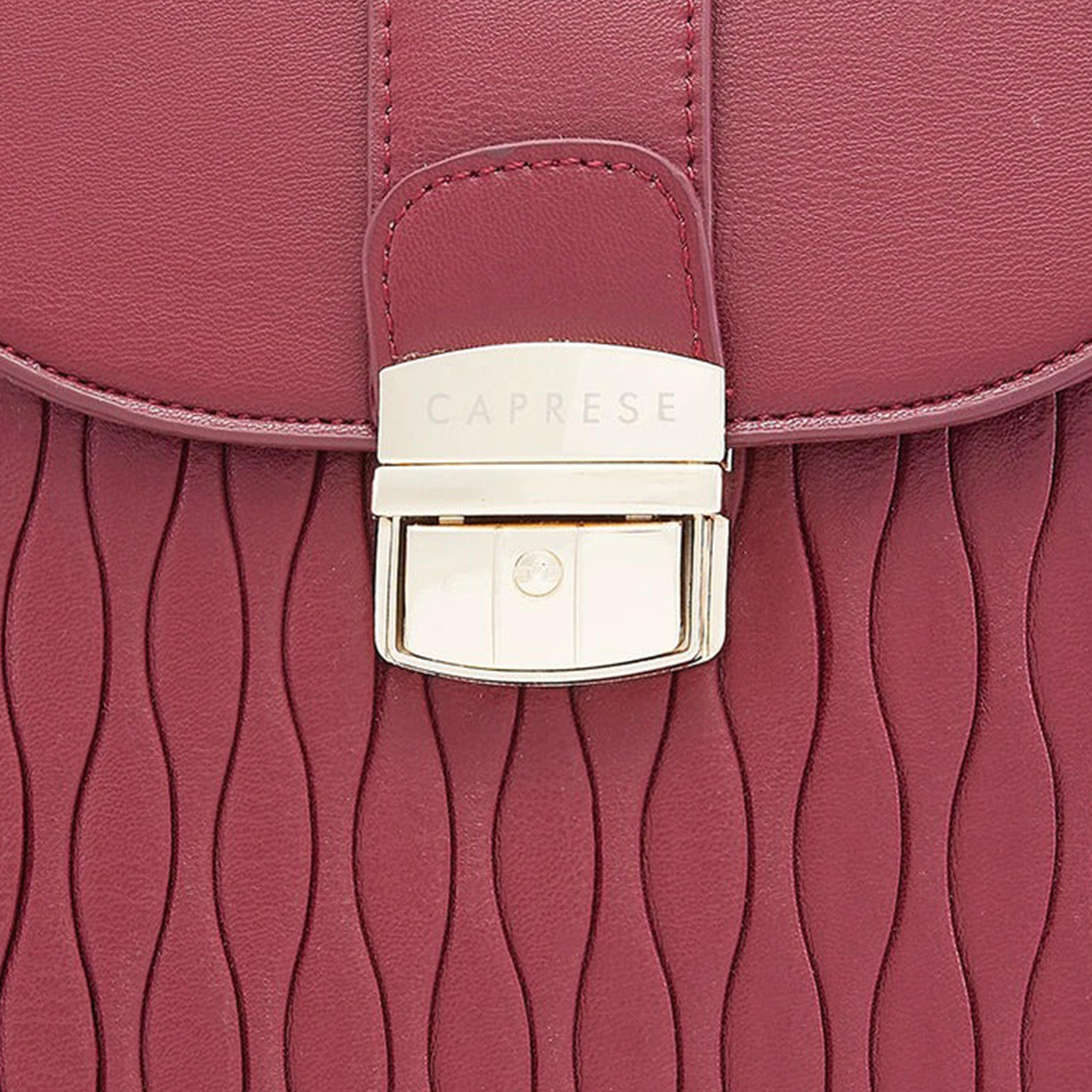 Caprese Textured Top Handle Mini Backpack with Flap Closure and Adjustable Strap | 27 x 24 x 12.5 cm-travel-luggagesandbags-backpacks-image-8