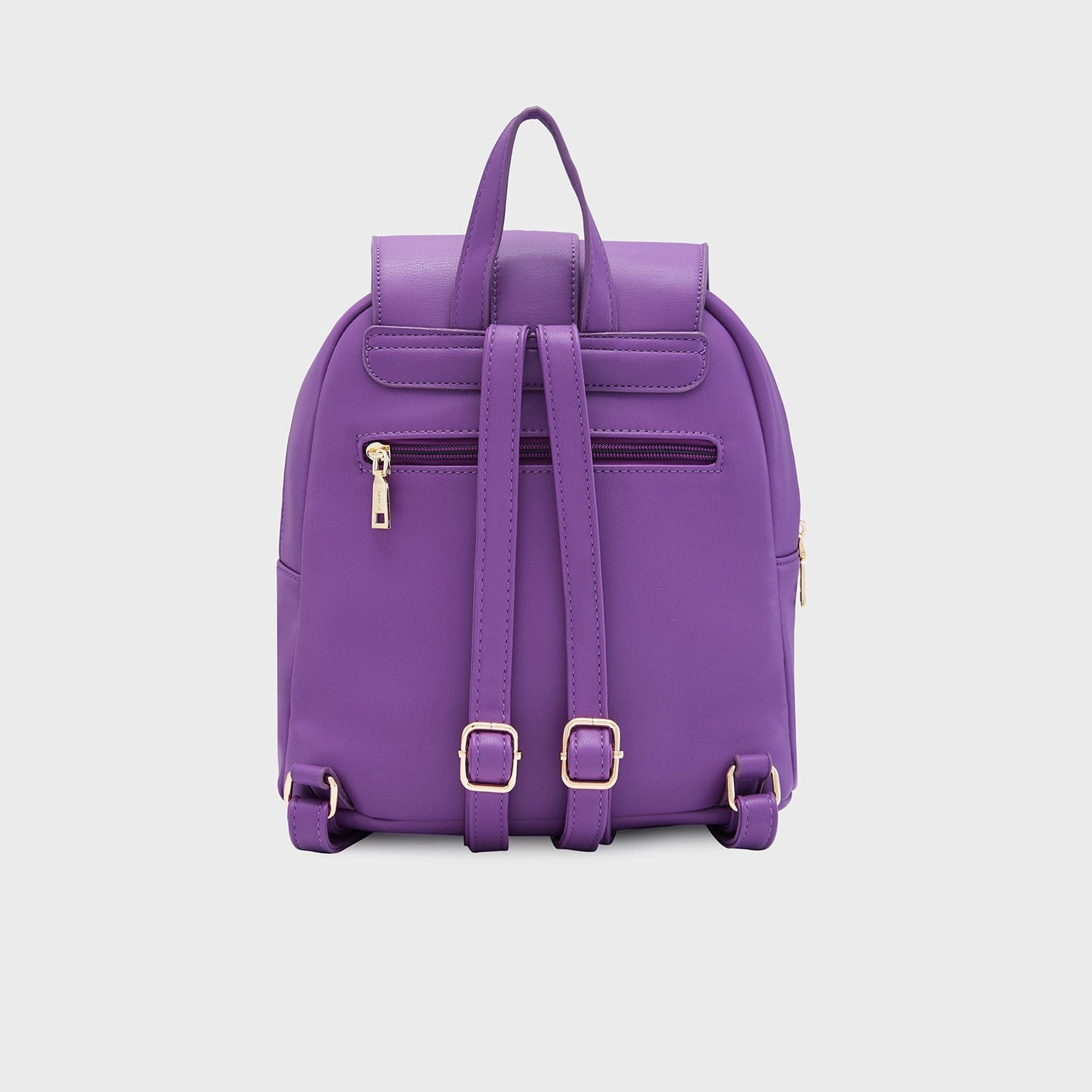 Caprese Textured Top Handle Mini Backpack with Flap Closure and Adjustable Strap | 27 x 12.5 x 29 cm-travel-luggagesandbags-backpacks-image-2