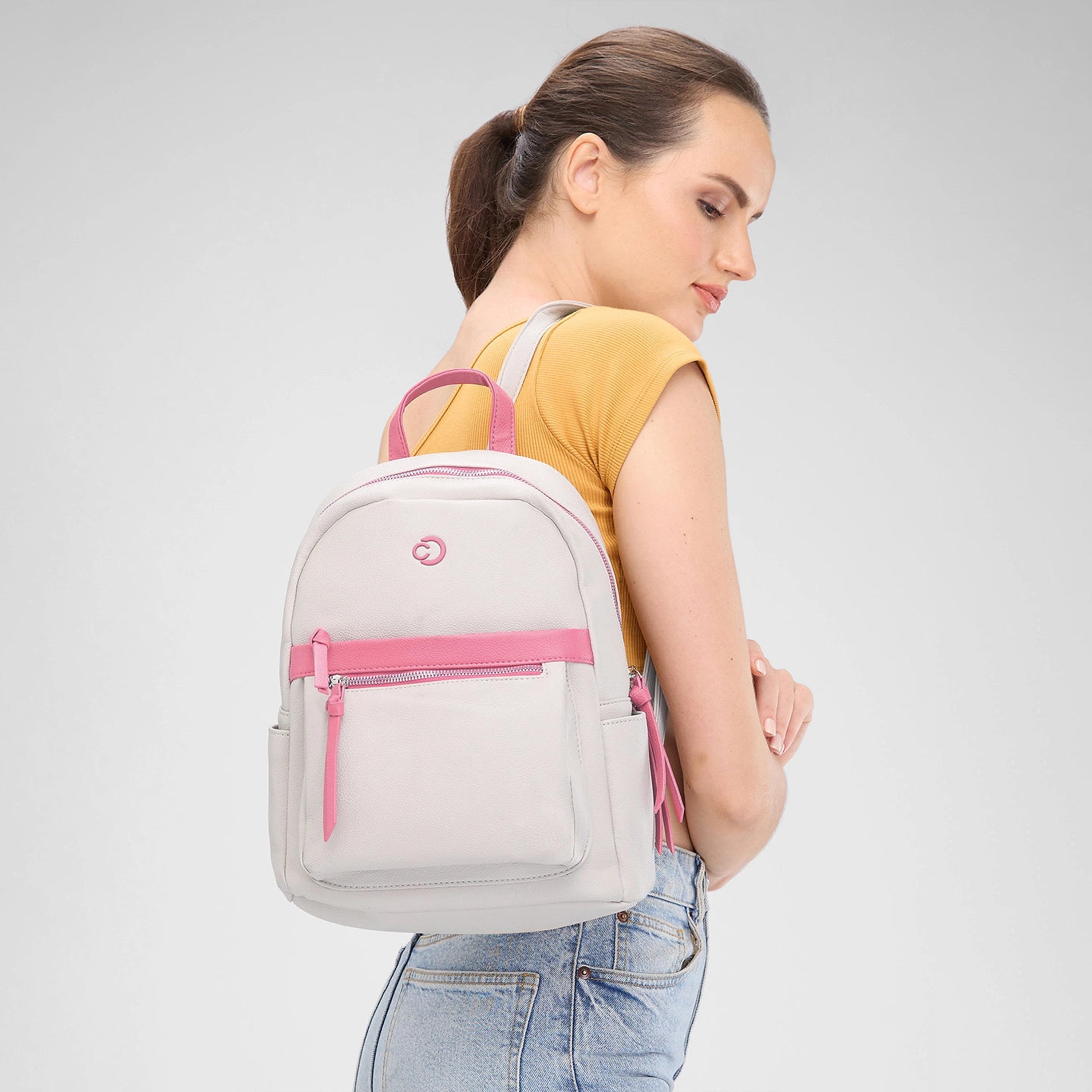Caprese Top Handle Mini Backpack with Zipper Closure and Adjustable Strap | 33 x 26 x 16 cm-travel-luggagesandbags-backpacks-image-2