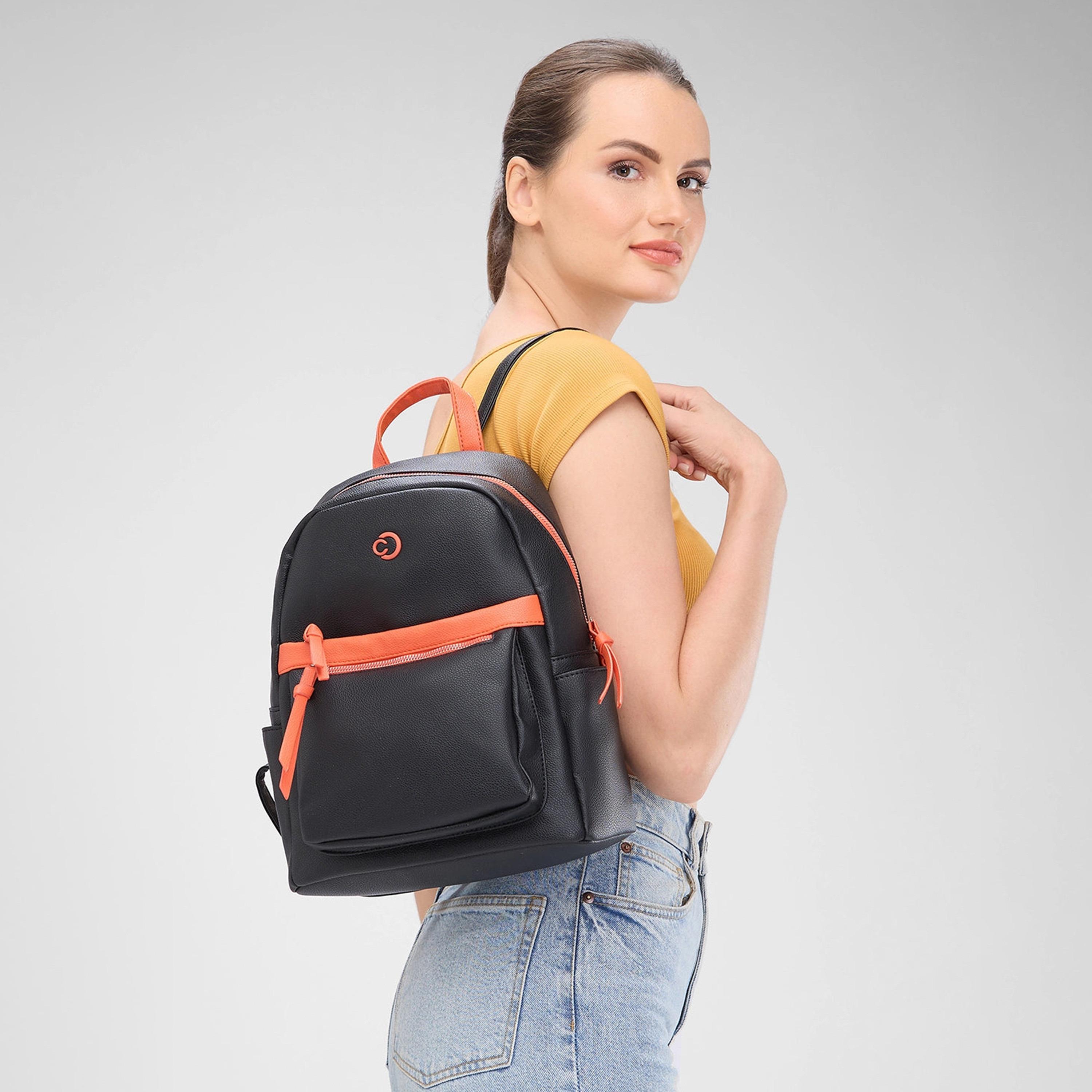 Caprese Top Handle Mini Backpack with Zipper Closure and Adjustable Strap | 28 x 24 x 13 cm-travel-luggagesandbags-backpacks-image-2