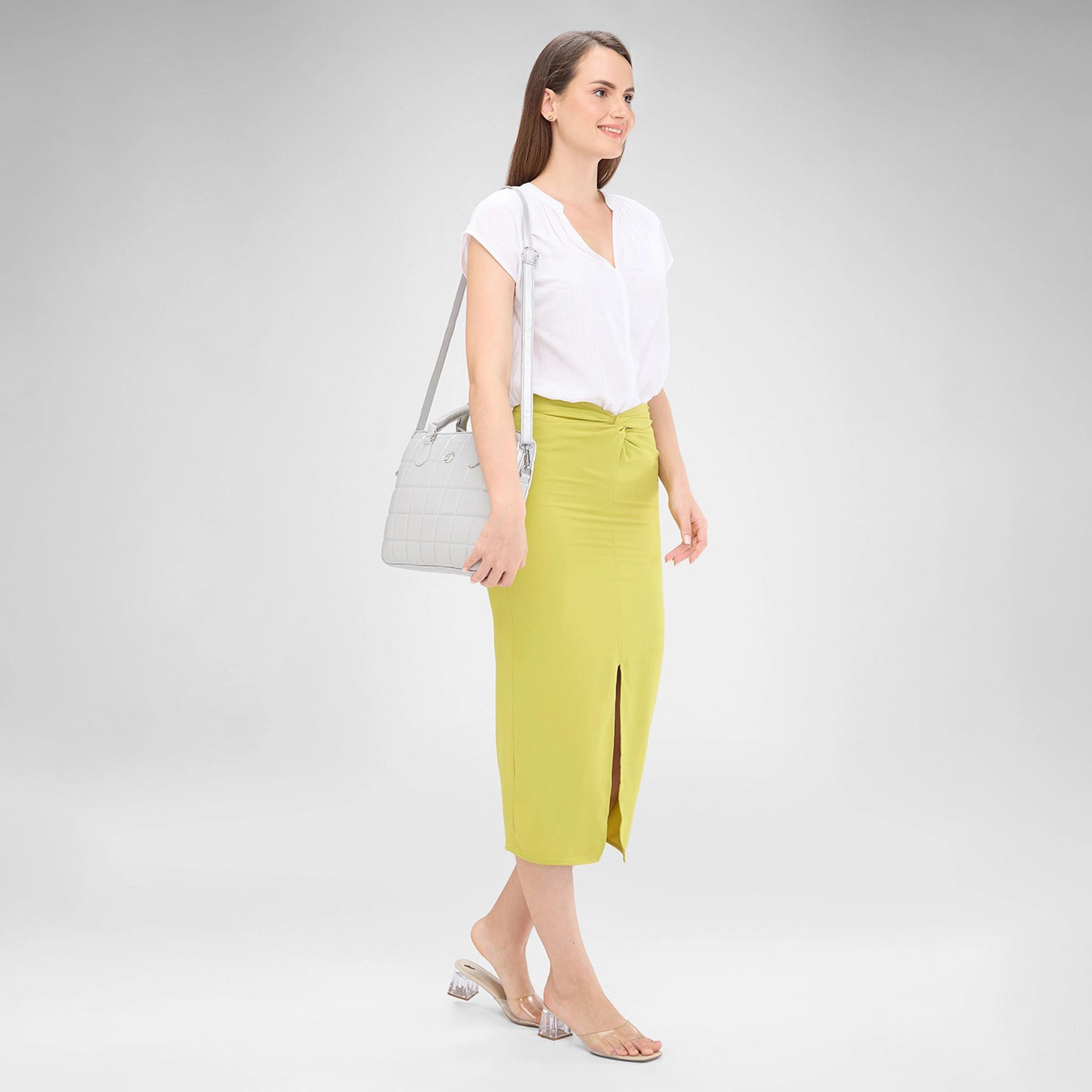 Caprese Quilted Double-Handle Laptop Bag with Zipper Closure and Detachable Strap | 45 x 29 x 14 cm-women-bagsandwallets-handbags-image-3