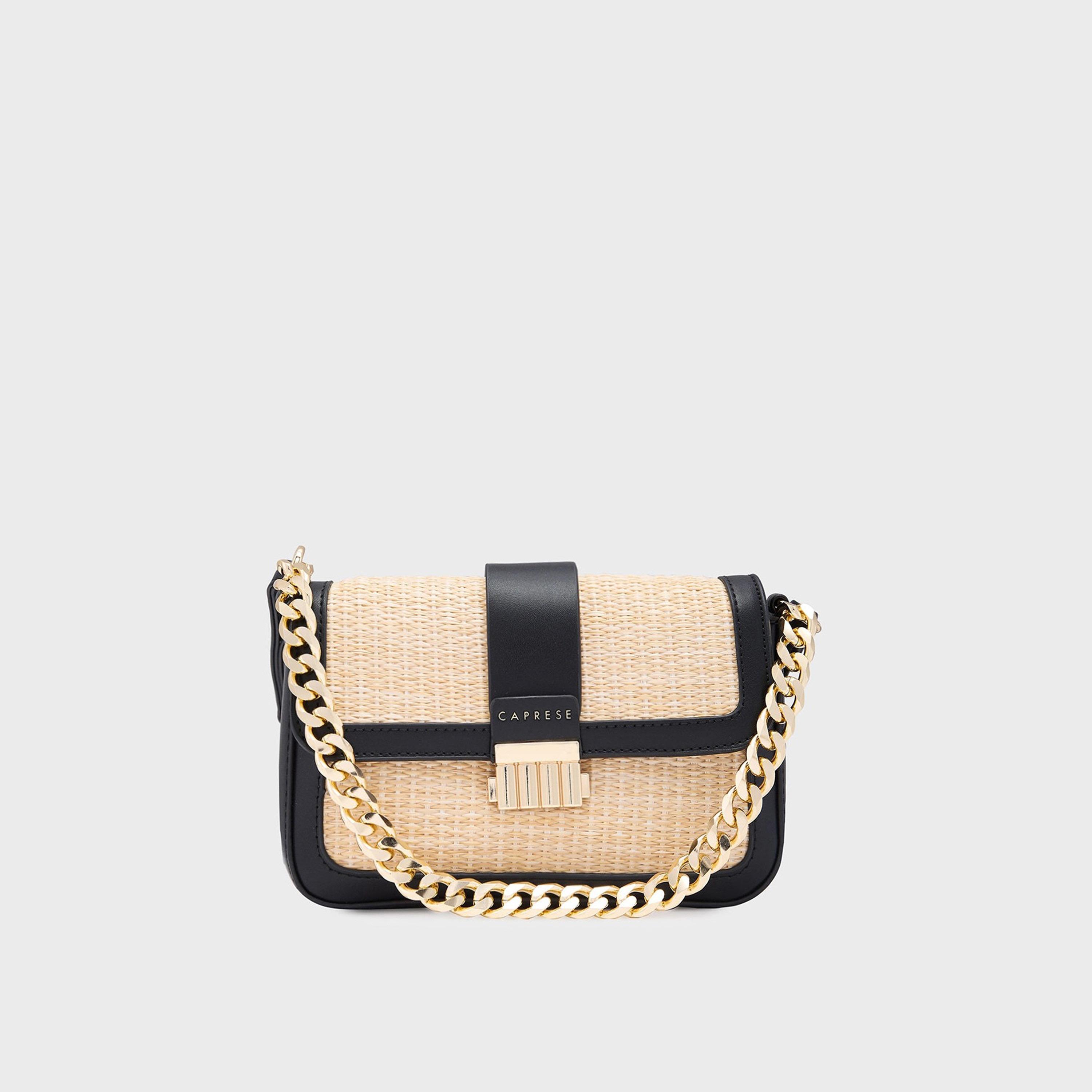 Caprese Textured Crossbody Bag with Flap Closure and Adjustable Strap | 21.5 x 14 x 4.5 cm-women-bagsandwallets-handbags-image-1
