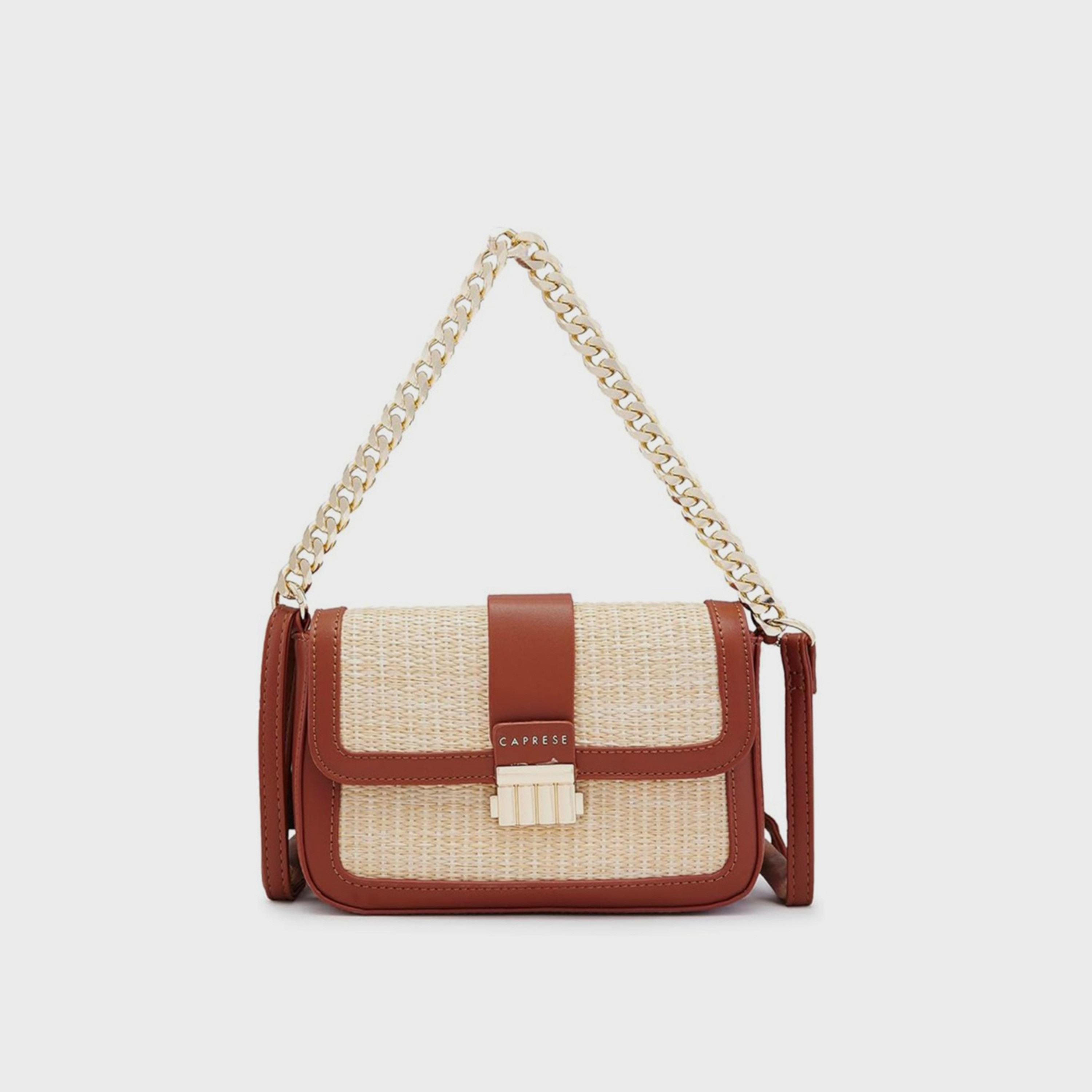 Caprese Textured Crossbody Bag with Flap Closure and Adjustable Strap | 29 x 13.5 x 23 cm-women-bagsandwallets-handbags-image-1