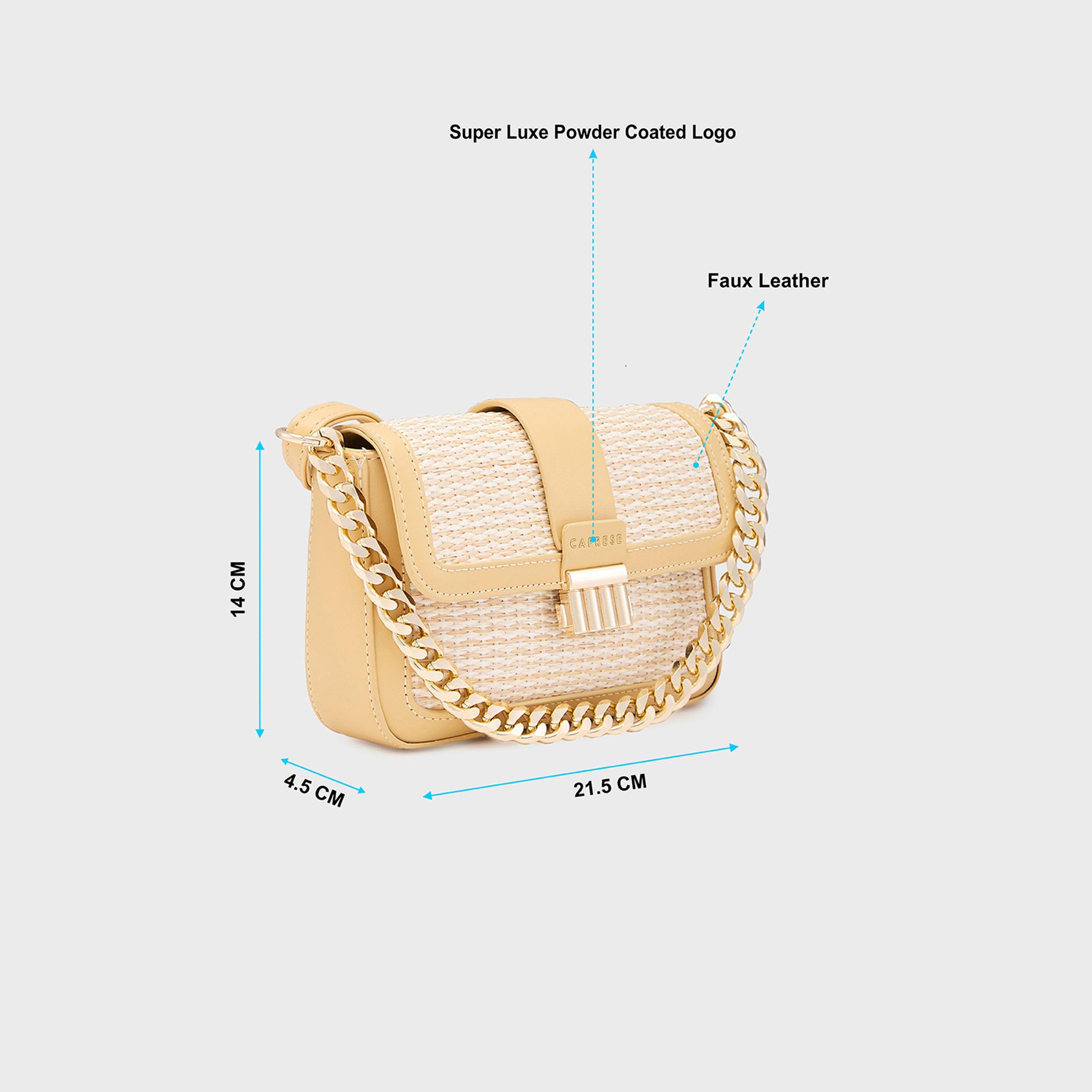 Caprese Textured Crossbody Bag with Flap Closure and Adjustable Strap | 21.5 x 14 x 4.5 cm-women-bagsandwallets-handbags-image-4