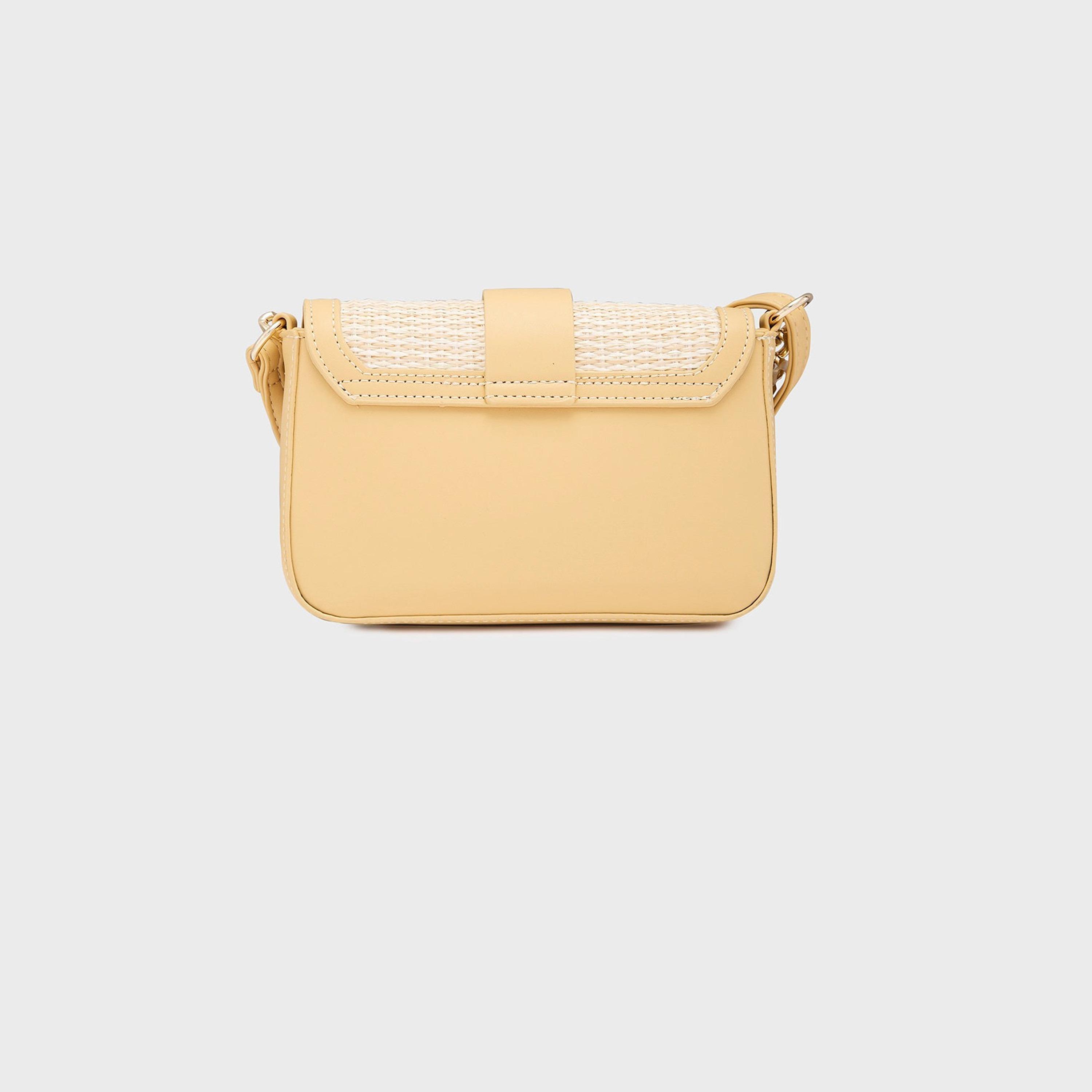 Caprese Textured Crossbody Bag with Flap Closure and Adjustable Strap | 21.5 x 14 x 4.5 cm-women-bagsandwallets-handbags-image-5