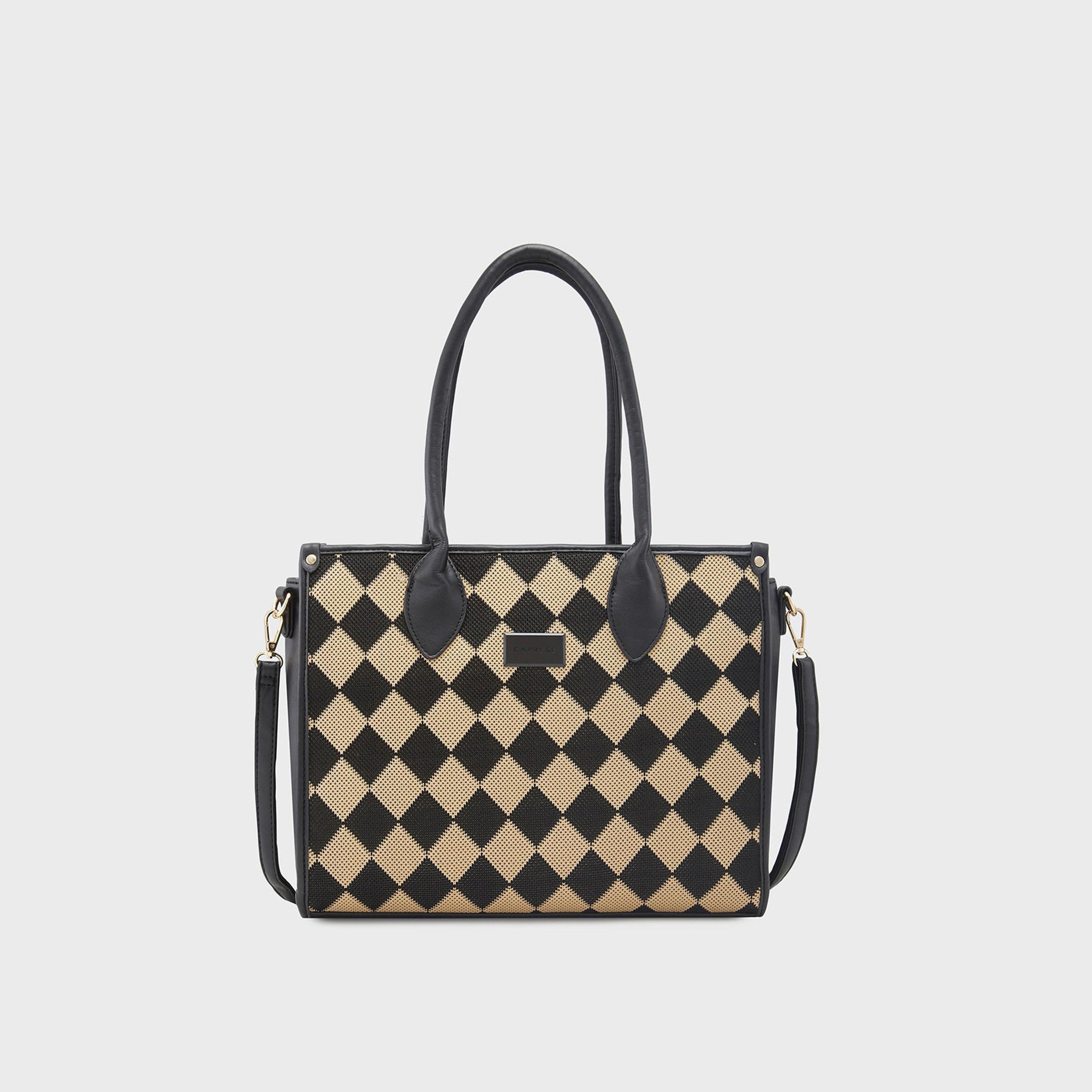 حقيبة كتف بمقبض مزدوج من Caprese مع إغلاق بسحاب وحزام قابل للفصل | 32 × 25 × 11 سم-women-bagsandwallets-handbags-image-1