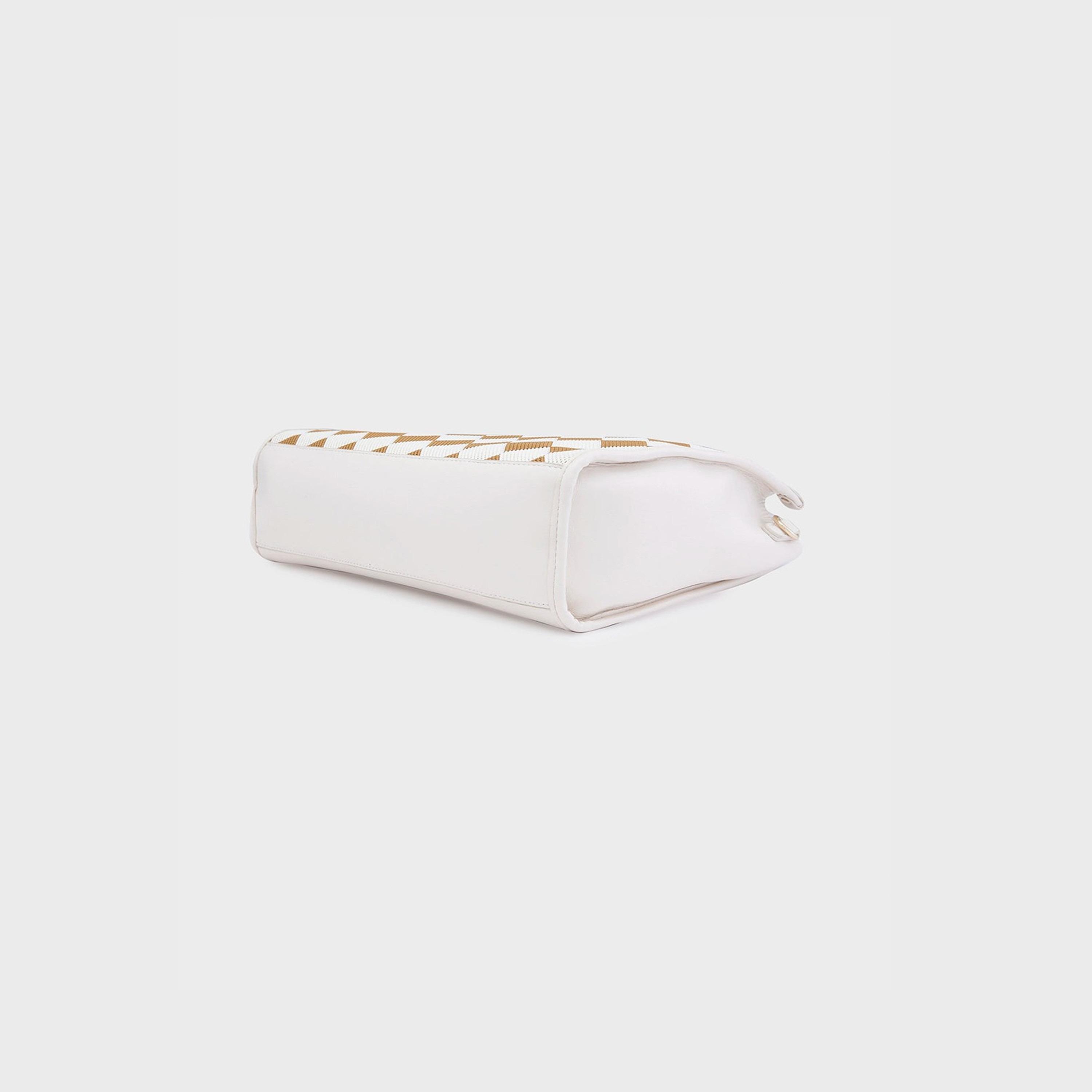 Caprese Textured Double-Handle Shoulder Bag with Zipper Closure and Detachable Strap | 22 x 15 x 6 cm-women-bagsandwallets-handbags-image-6