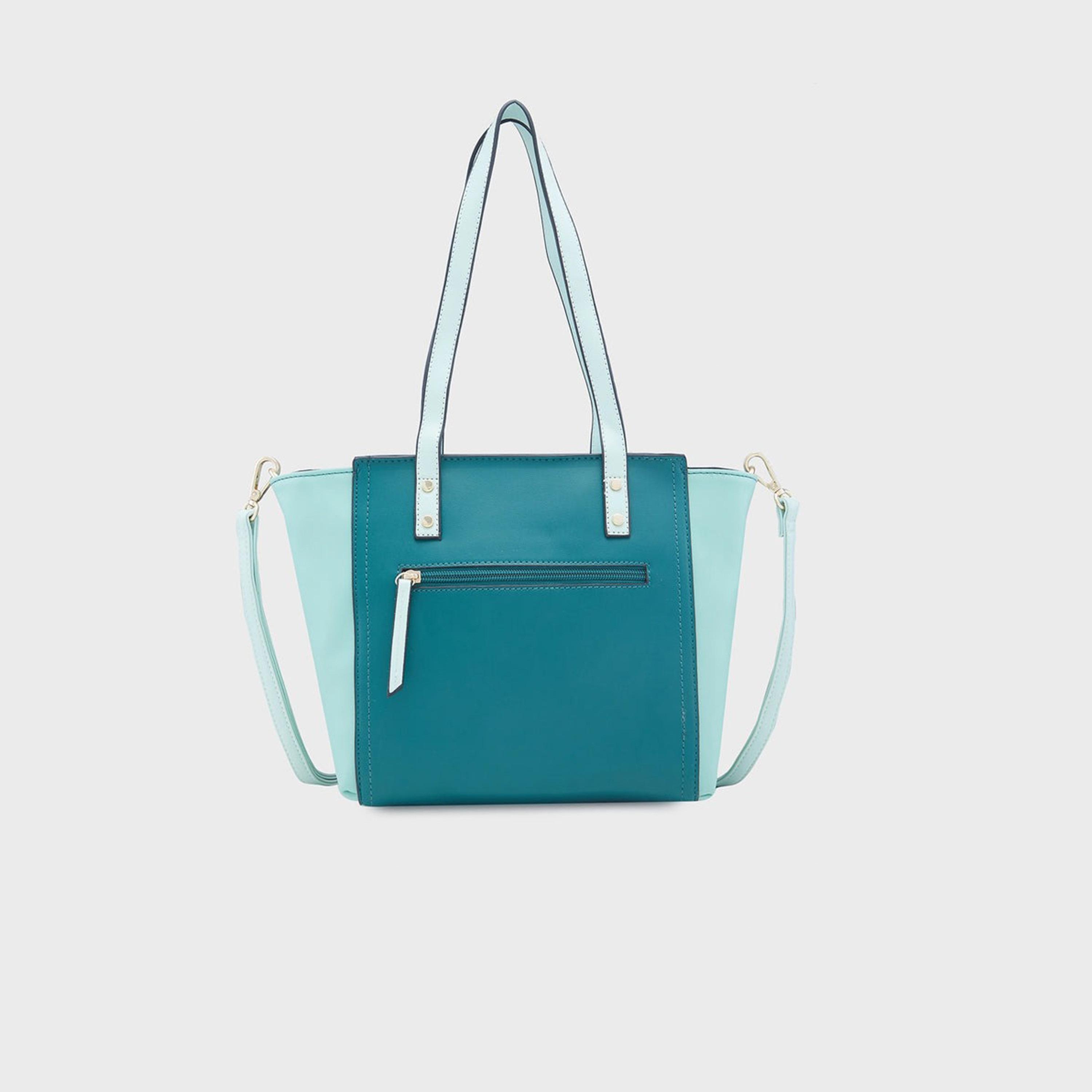 Caprese Double-Handle Satchel Bag with Zipper Closure and Detachable Strap | 22 x 6 x 15 cm-women-bagsandwallets-handbags-image-6