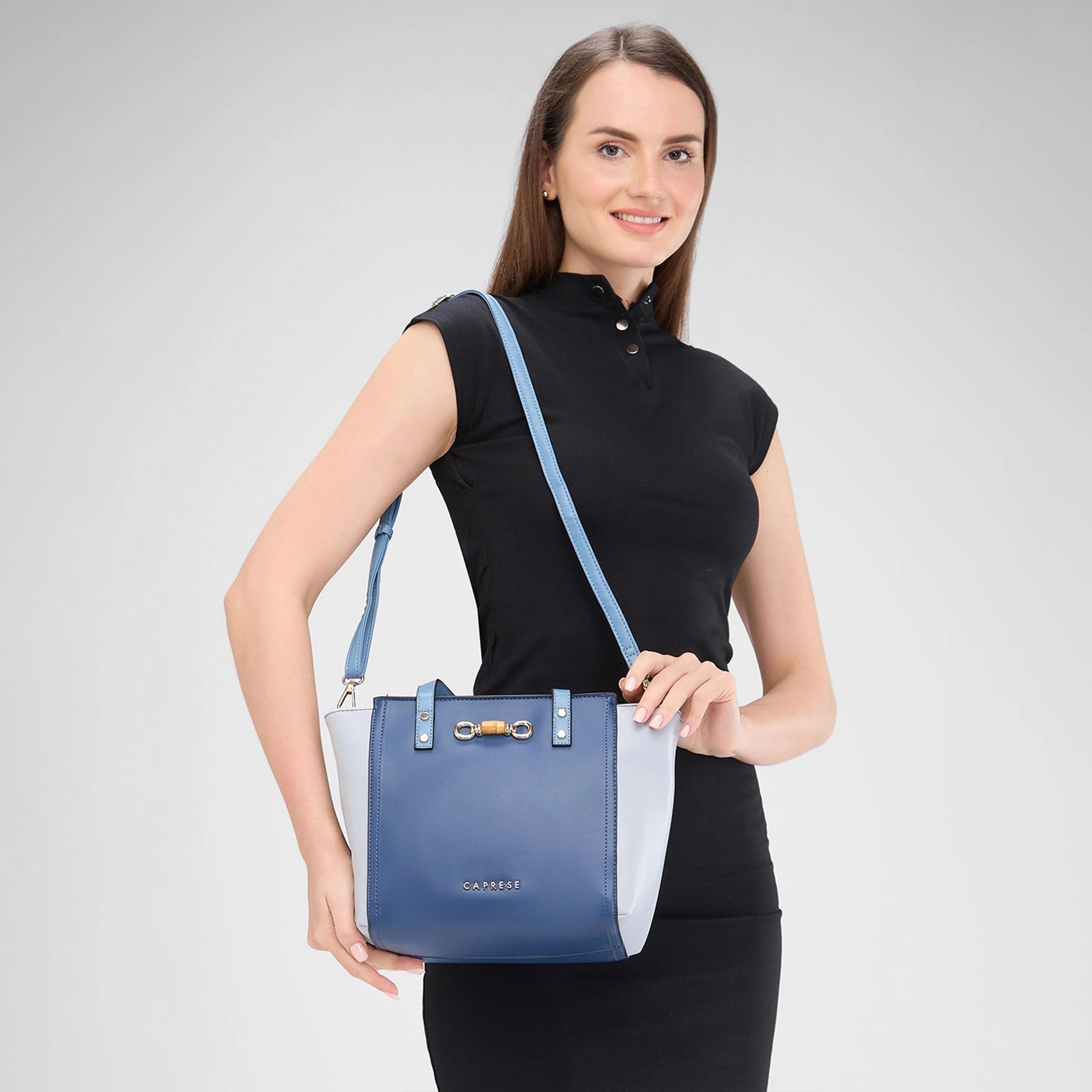 Caprese Double-Handle Satchel Bag with Zipper Closure and Detachable Strap | 34 x 25 x 13 cm-women-bagsandwallets-handbags-image-2