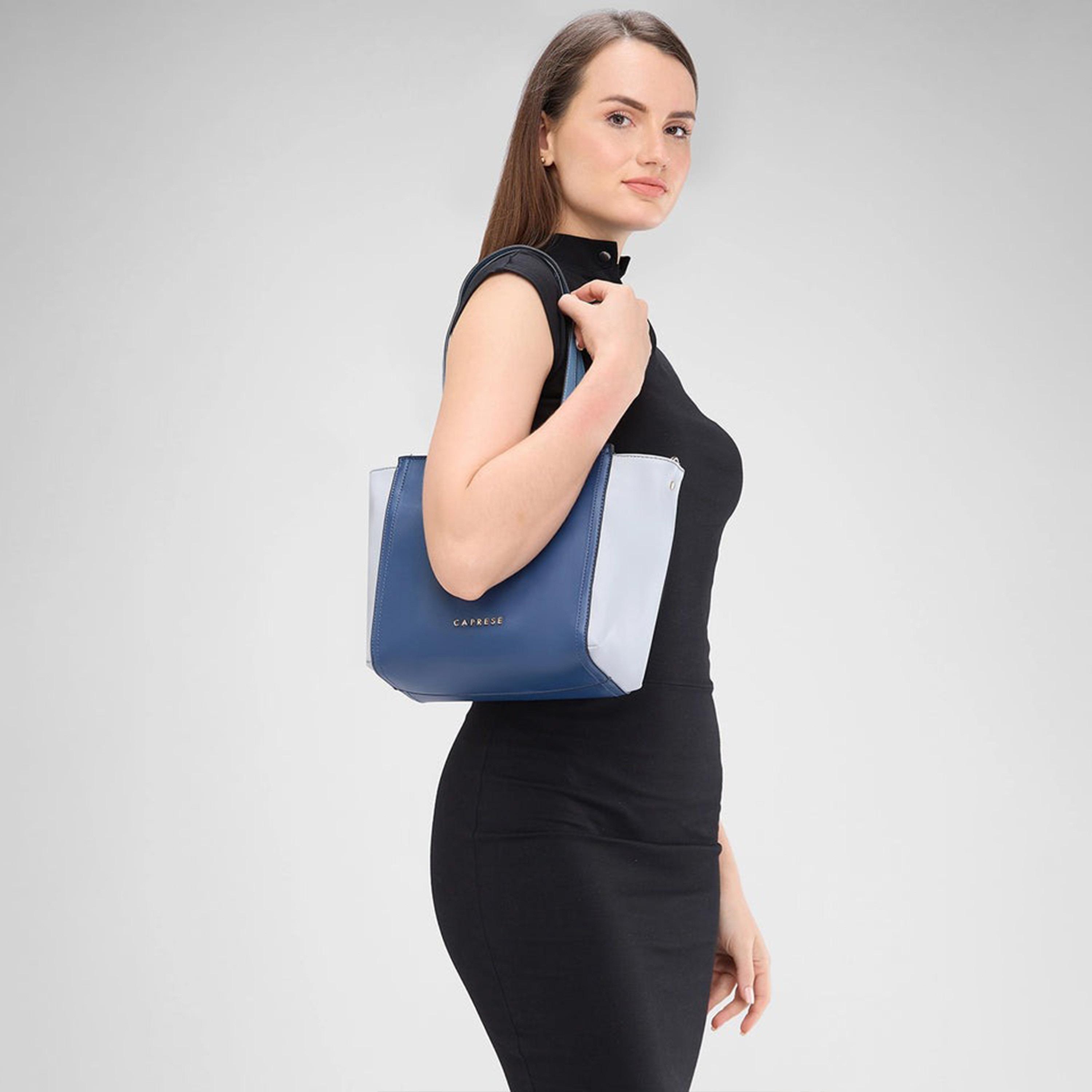 Caprese Double-Handle Satchel Bag with Zipper Closure and Detachable Strap | 34 x 25 x 13 cm-women-bagsandwallets-handbags-image-3