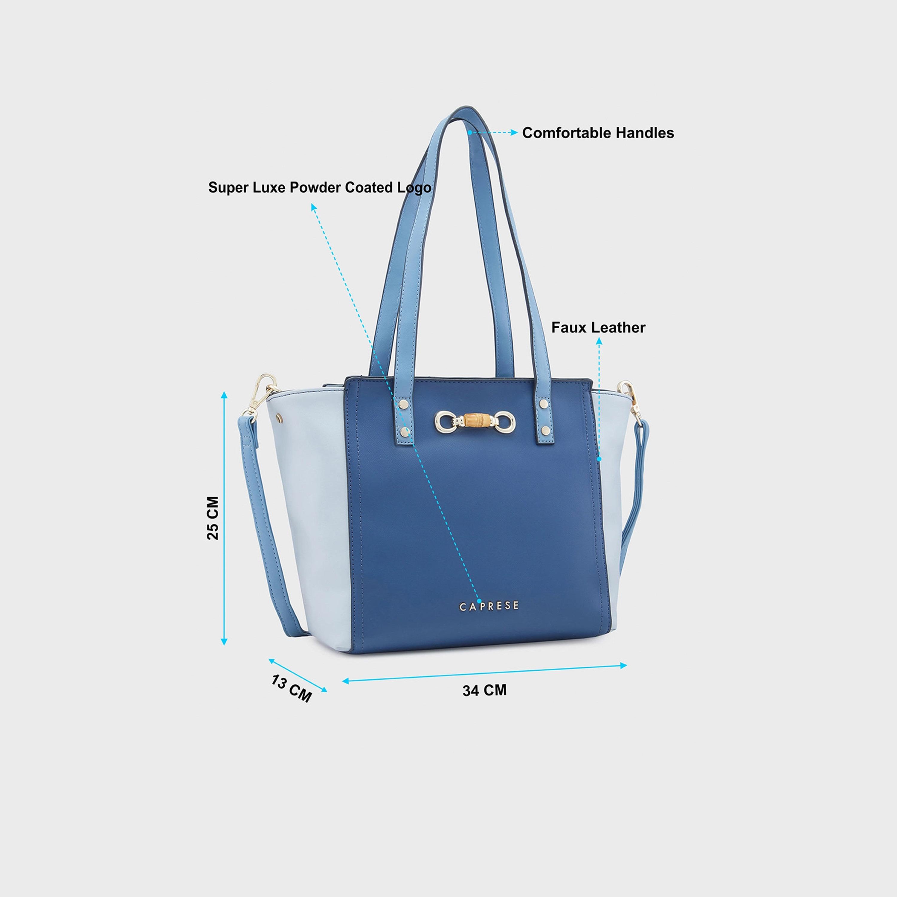 Caprese Double-Handle Satchel Bag with Zipper Closure and Detachable Strap | 34 x 25 x 13 cm-women-bagsandwallets-handbags-image-5