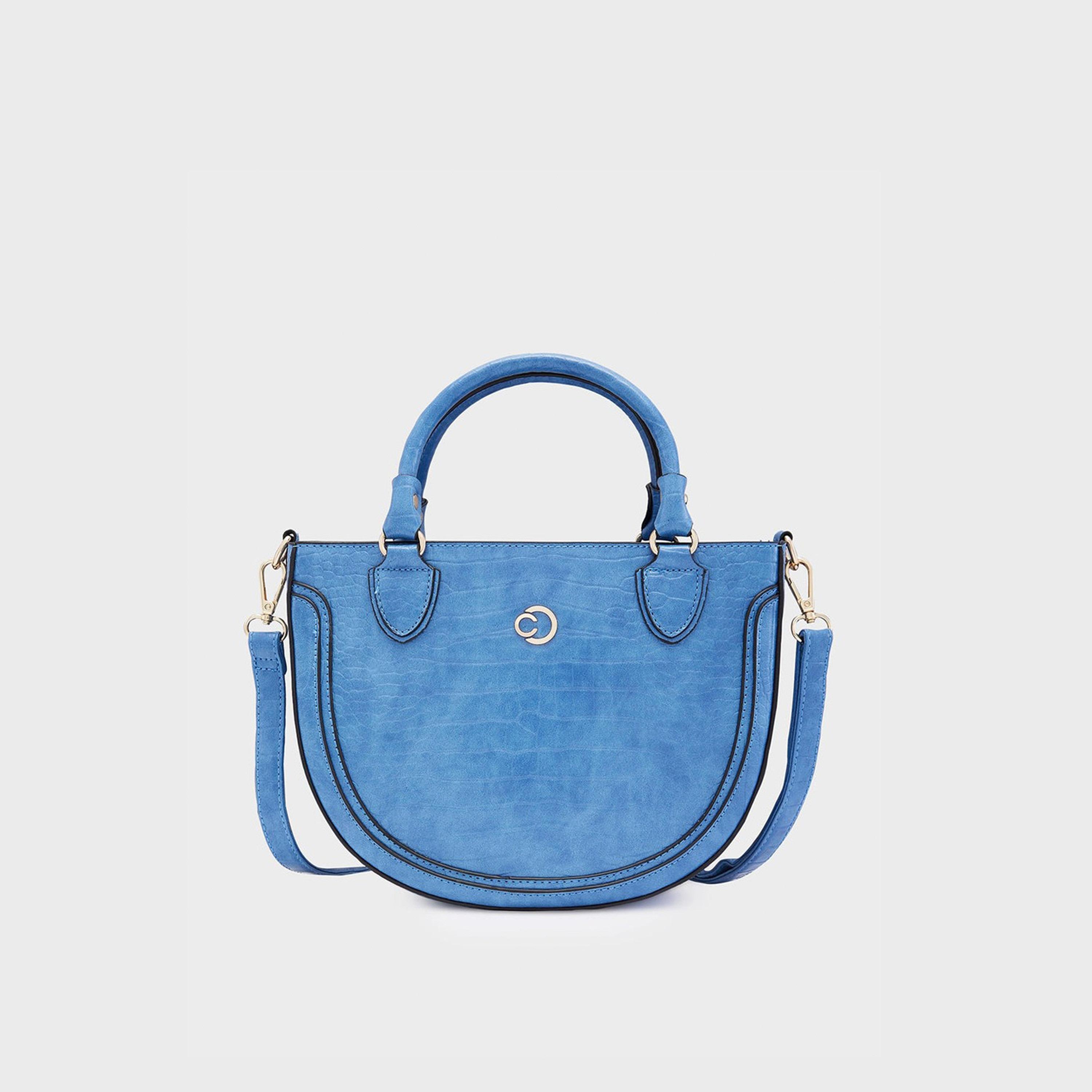 Caprese Animal Print Double-Handle Satchel Bag with Zipper Closure and Detachable Strap | 22 x 6 x 15 cm-women-bagsandwallets-handbags-image-1