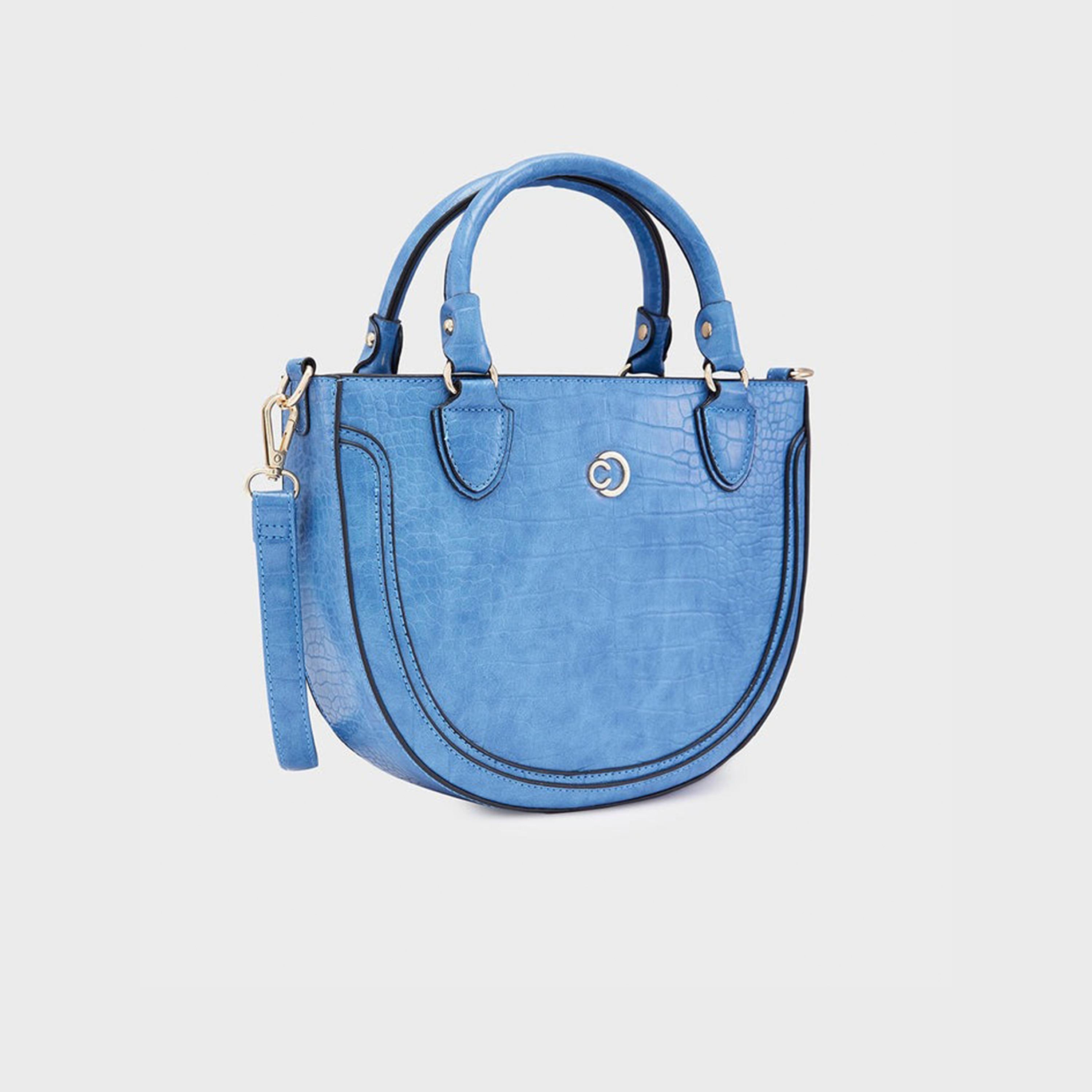 Caprese Animal Print Double-Handle Satchel Bag with Zipper Closure and Detachable Strap | 22 x 6 x 15 cm-women-bagsandwallets-handbags-image-6