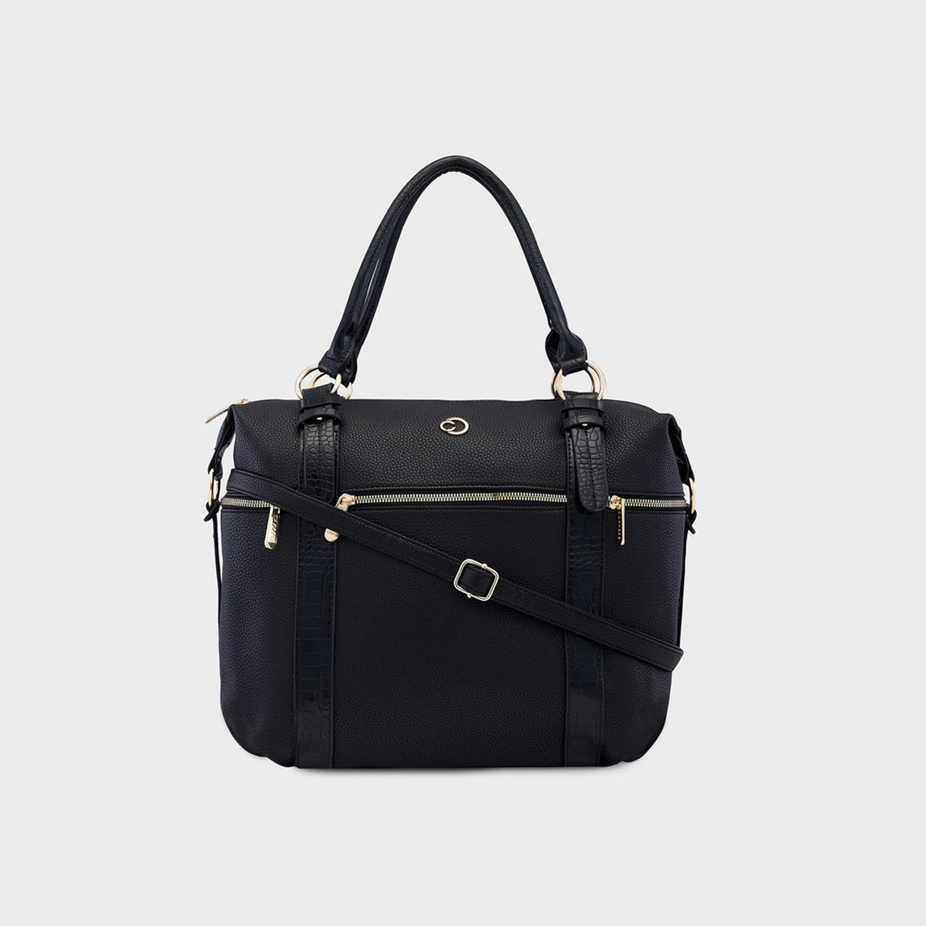 حقيبة حقيبة بمقبض مزدوج من Caprese مع إغلاق بسحاب وحزام قابل للفصل | 22 × 6 × 15 سم-women-bagsandwallets-handbags-image-1