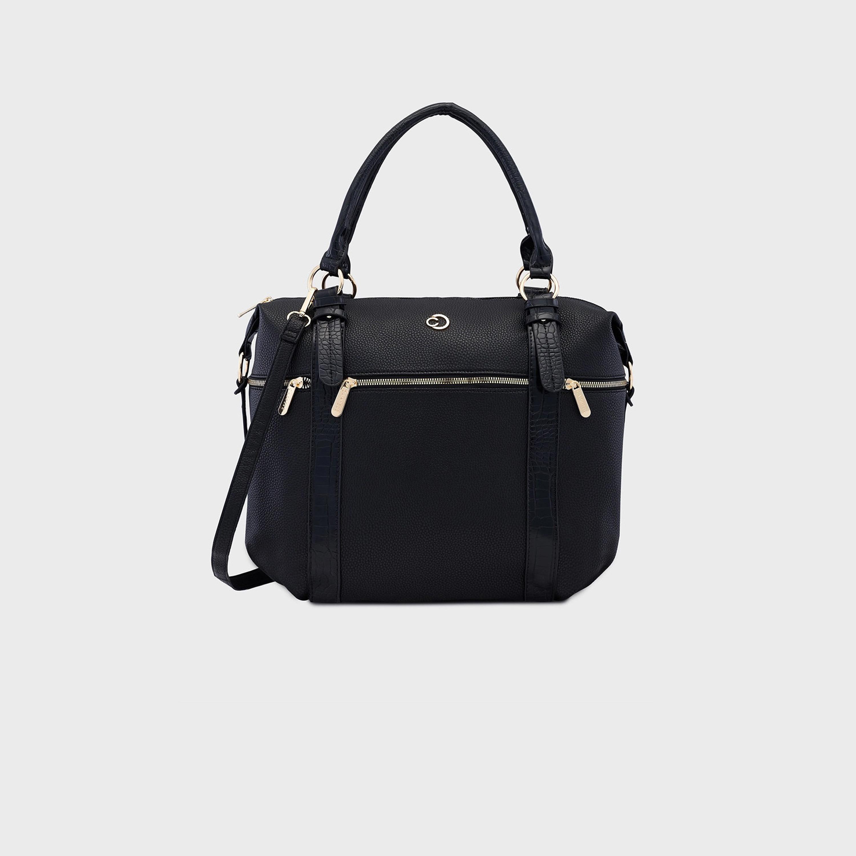 حقيبة حقيبة بمقبض مزدوج من Caprese مع إغلاق بسحاب وحزام قابل للفصل | 22 × 6 × 15 سم-women-bagsandwallets-handbags-image-5