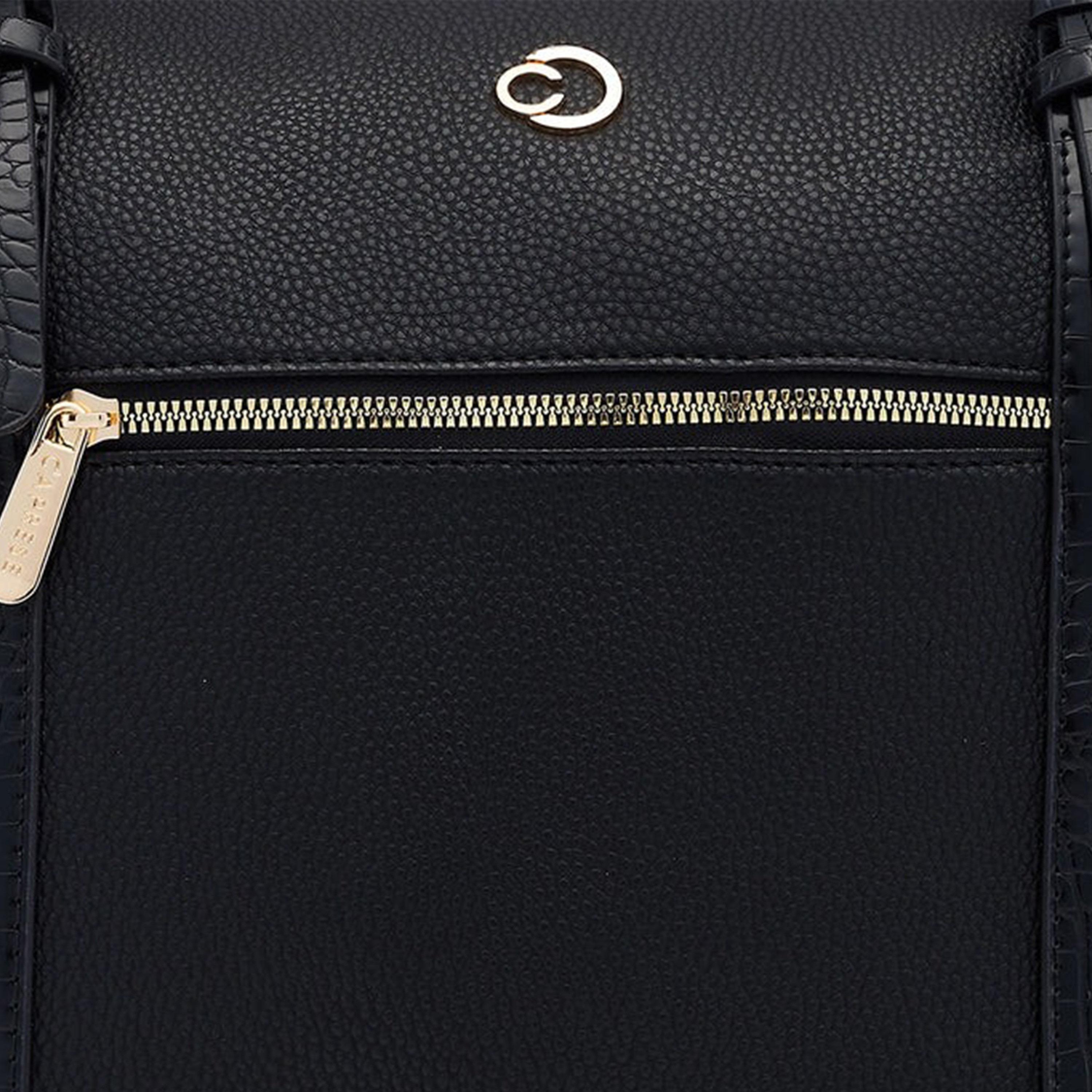 حقيبة حقيبة بمقبض مزدوج من Caprese مع إغلاق بسحاب وحزام قابل للفصل | 22 × 6 × 15 سم-women-bagsandwallets-handbags-image-7