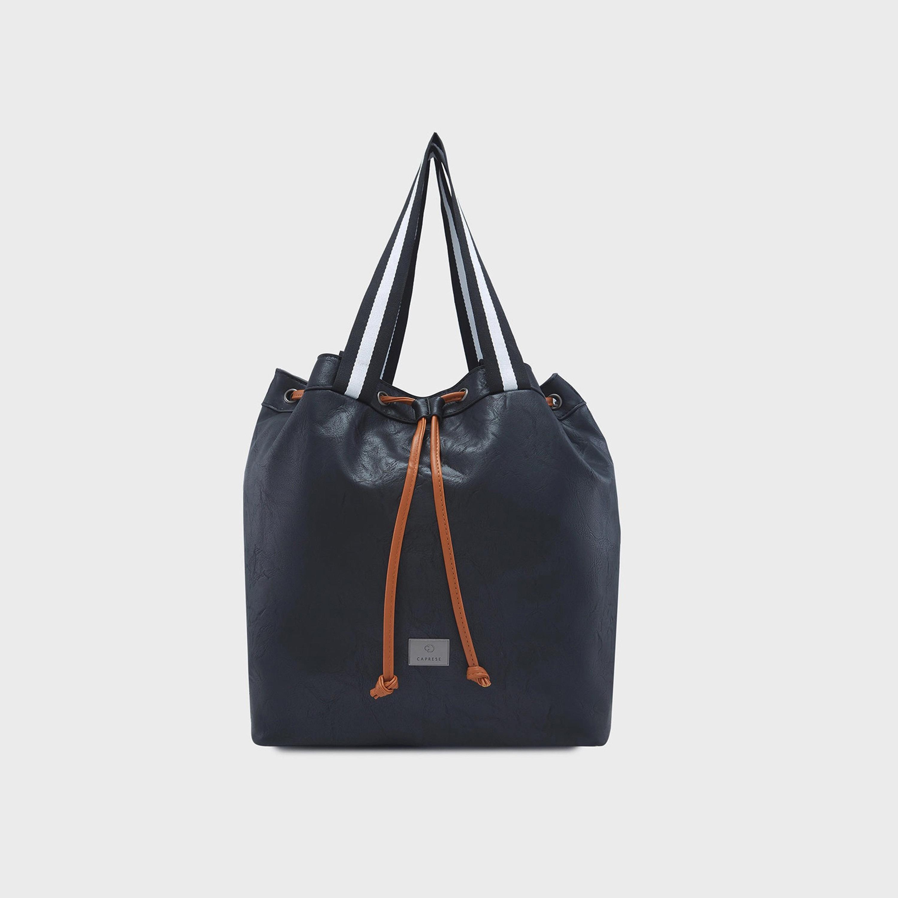 Caprese Self Design Double-Handle Shoulder Bag with Drawstring Closure | 33 x 25 x 14 cm-women-bagsandwallets-handbags-image-1