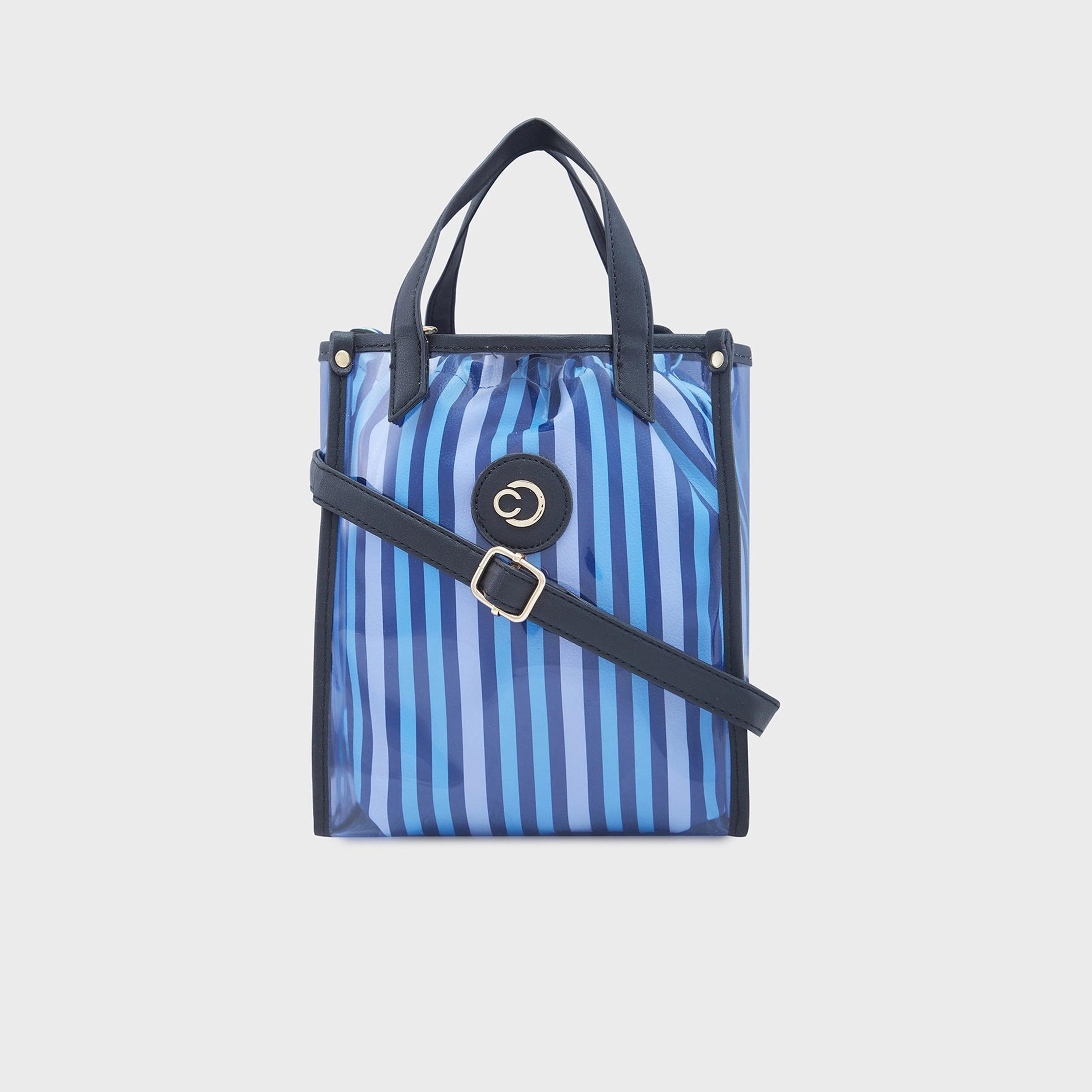 Caprese Textured Double-Handle Satchel Bag with Magnetic Closure and Detachable Strap | 30 x 26 x 17 cm-women-bagsandwallets-handbags-image-6