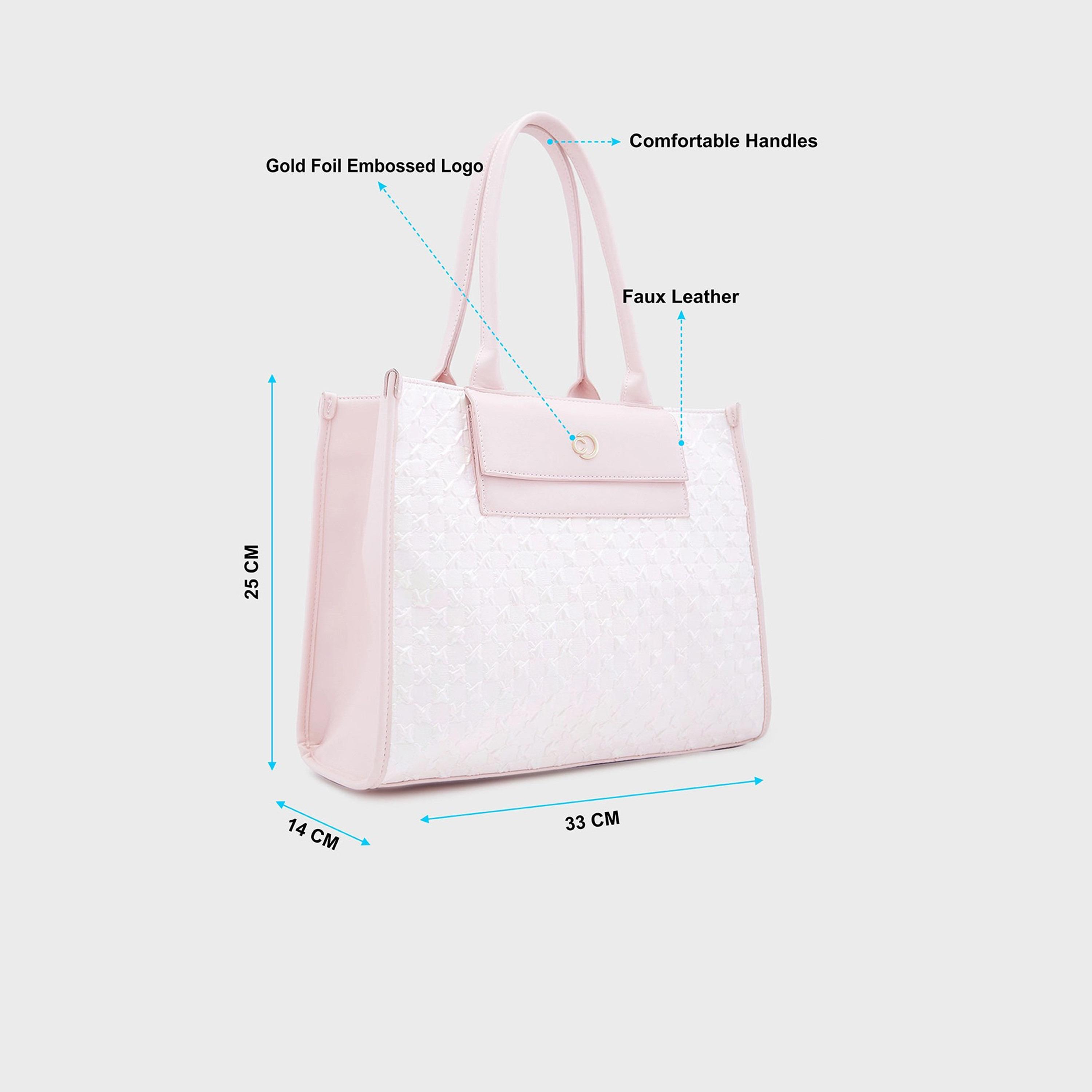 حقيبة كتف Caprese ذاتية التصميم بمقبض مزدوج مع إغلاق بسحاب | 43 × 12 × 29 سم-women-bagsandwallets-handbags-image-4