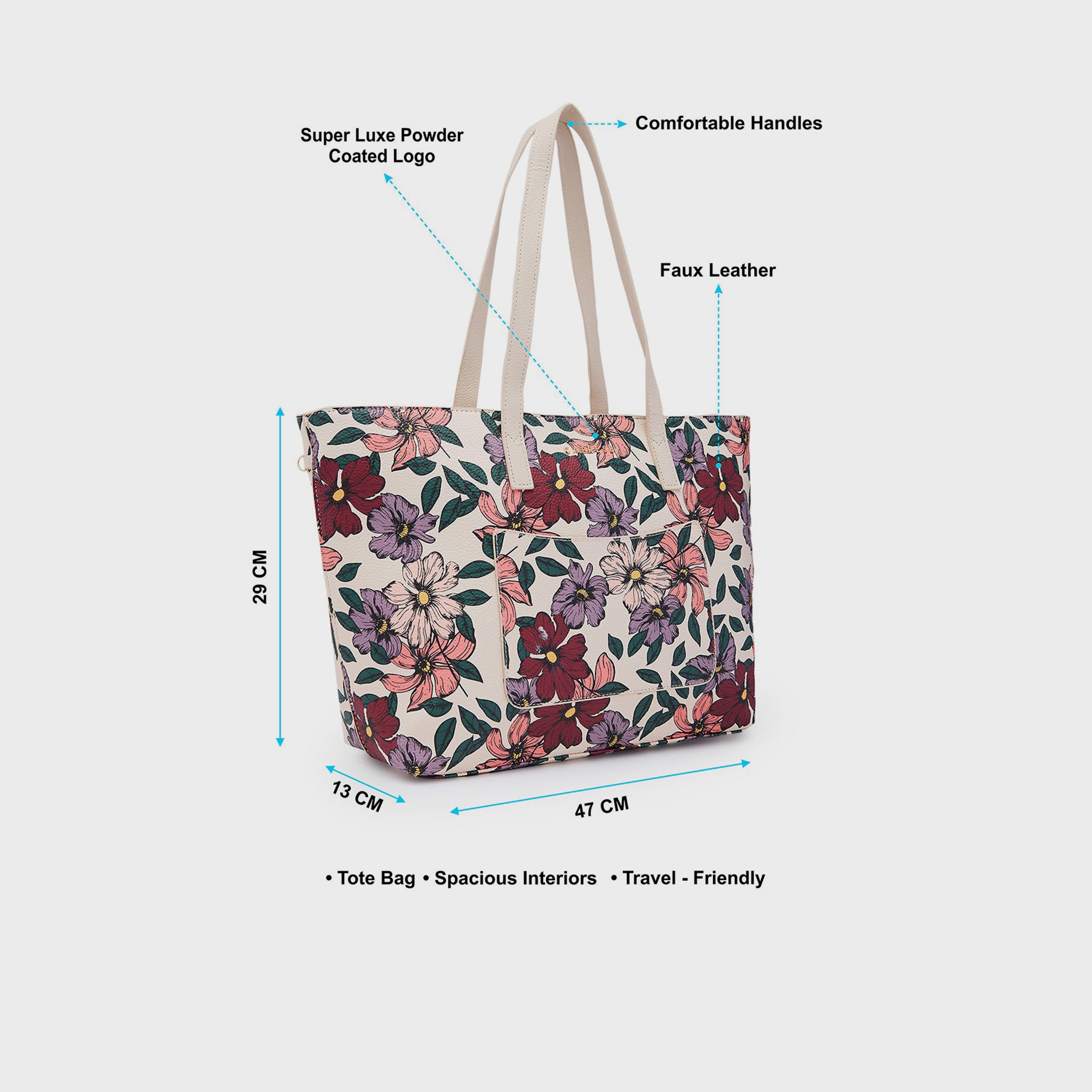 Caprese Printed Double-Handle Shoulder Bag with Zipper Closure | 36 x 31 x 13 cm-women-bagsandwallets-handbags-image-4