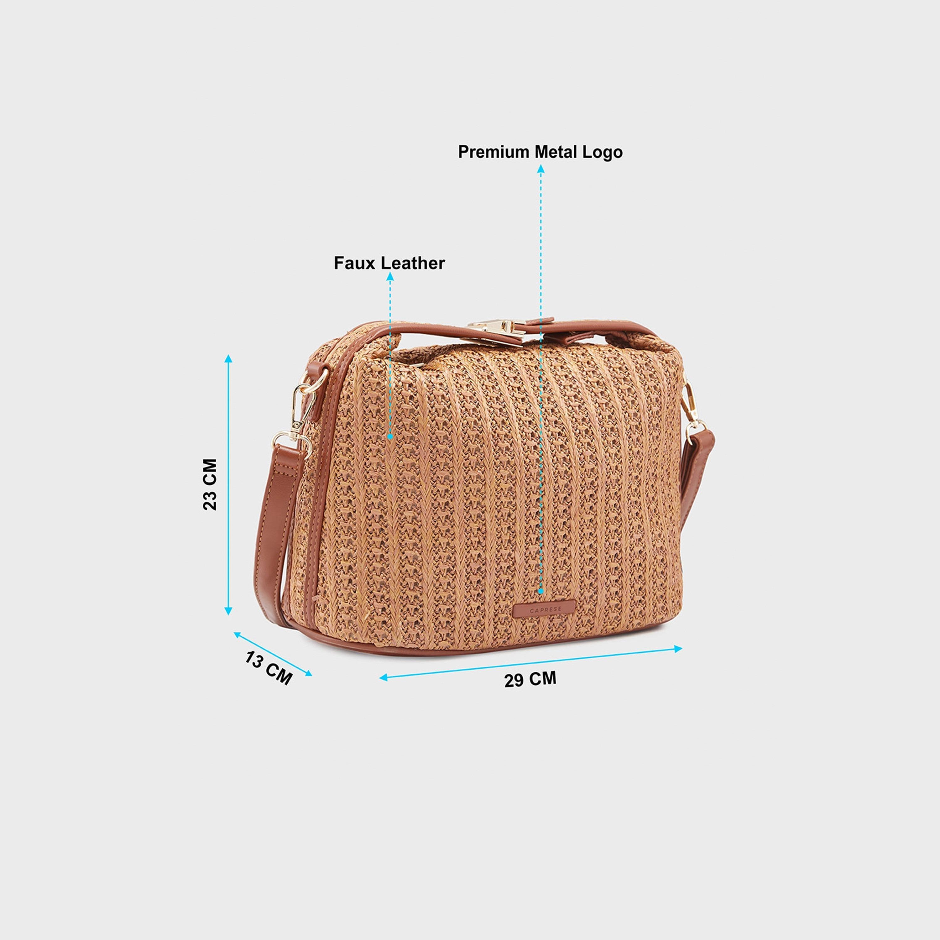 حقيبة كروس كبريزي بسحاب للإغلاق وحزام قابل للإزالة | 29 × 23 × 13 سم-women-bagsandwallets-handbags-image-3