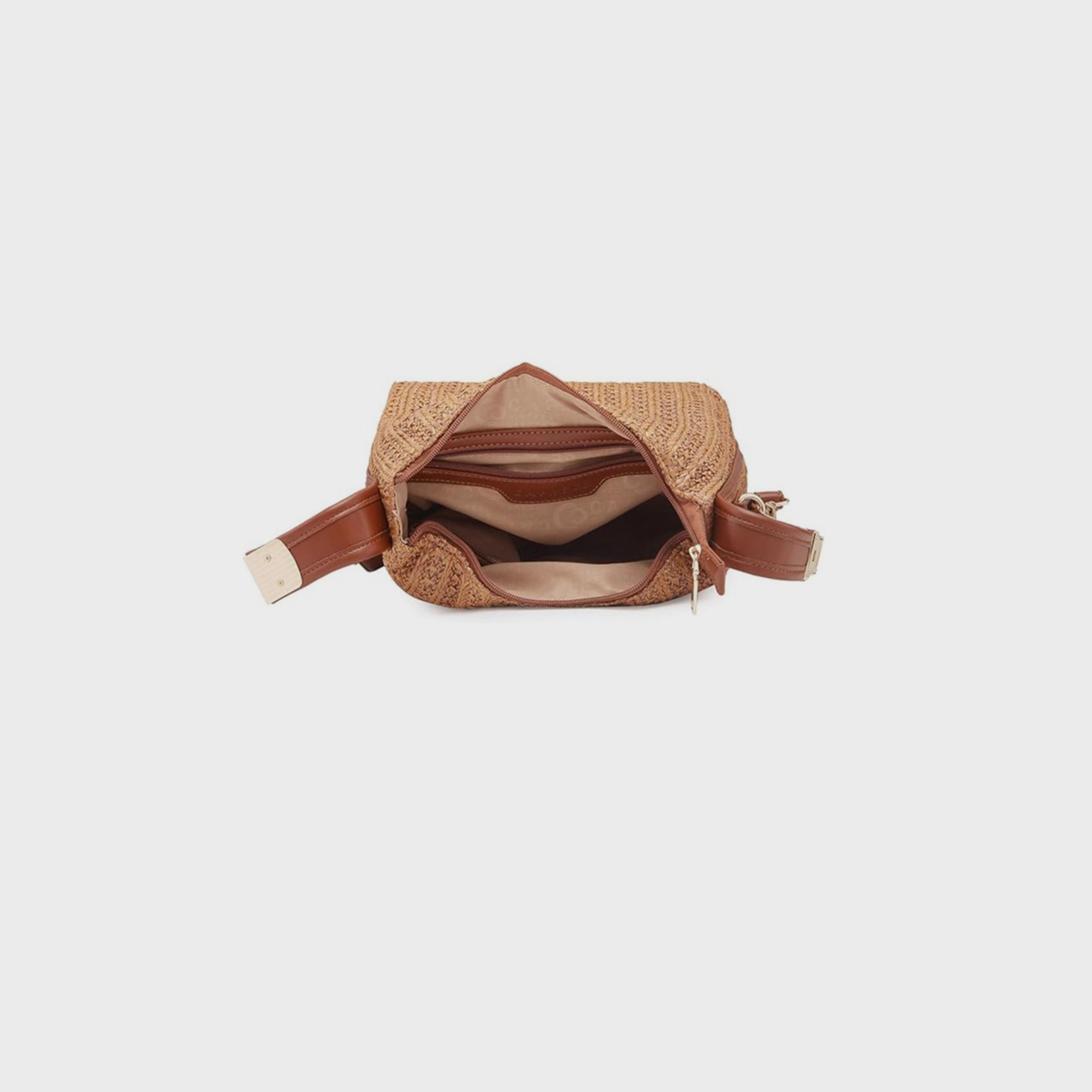 حقيبة كروس كبريزي بسحاب للإغلاق وحزام قابل للإزالة | 29 × 23 × 13 سم-women-bagsandwallets-handbags-image-5