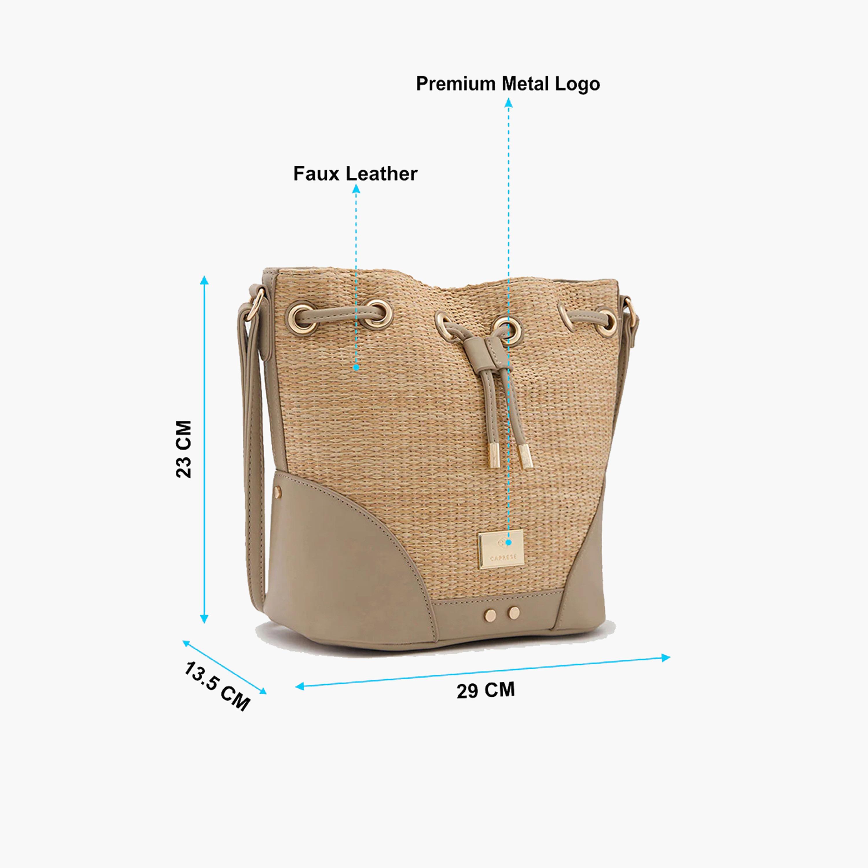 Caprese Textured Double-Handle Shoulder Bag with Zipper Closure | 37 x 22 x 15 cm-women-bagsandwallets-handbags-image-3