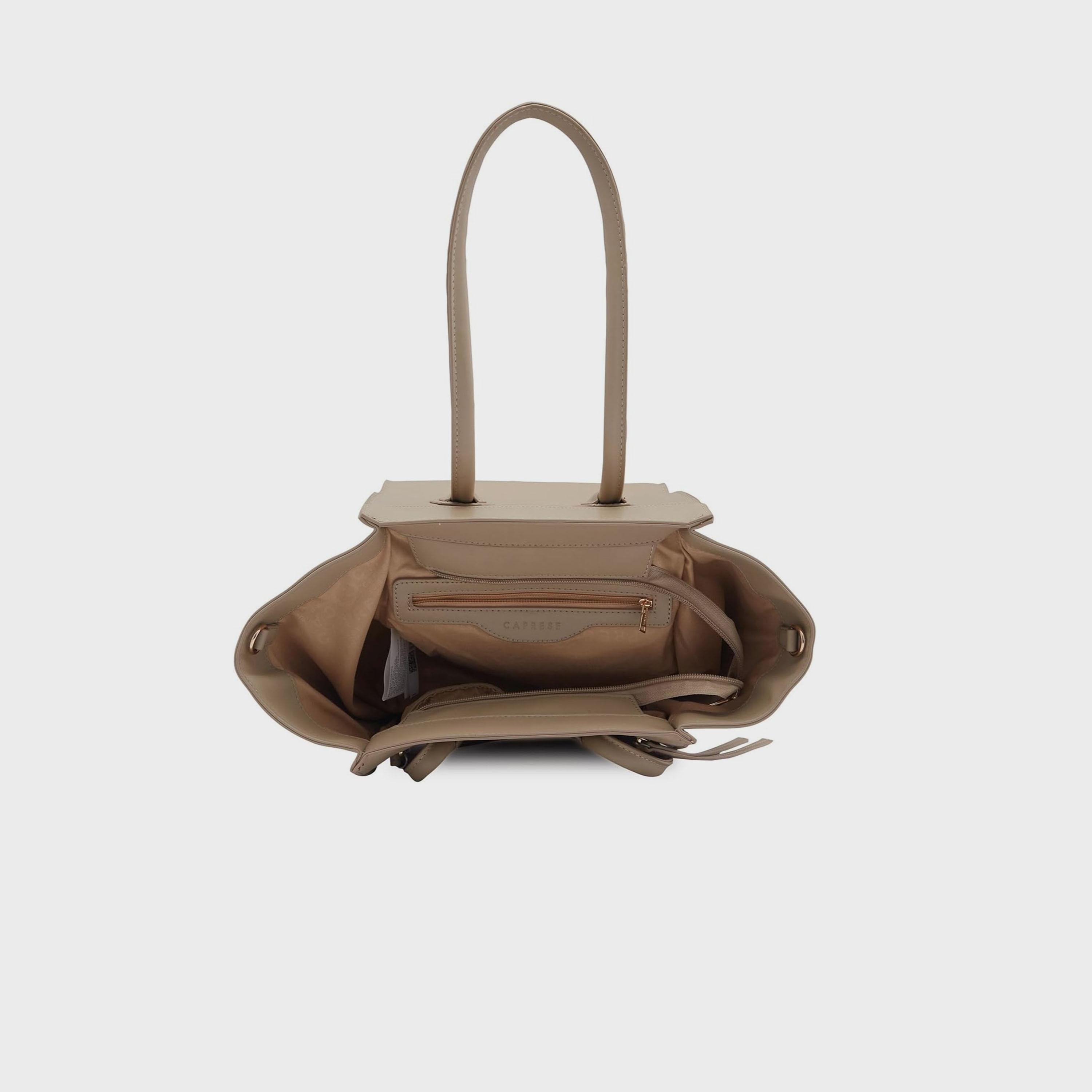 Caprese Textured Double-Handle Shoulder Bag with Zipper Closure | 37 x 22 x 15 cm-women-bagsandwallets-handbags-image-5