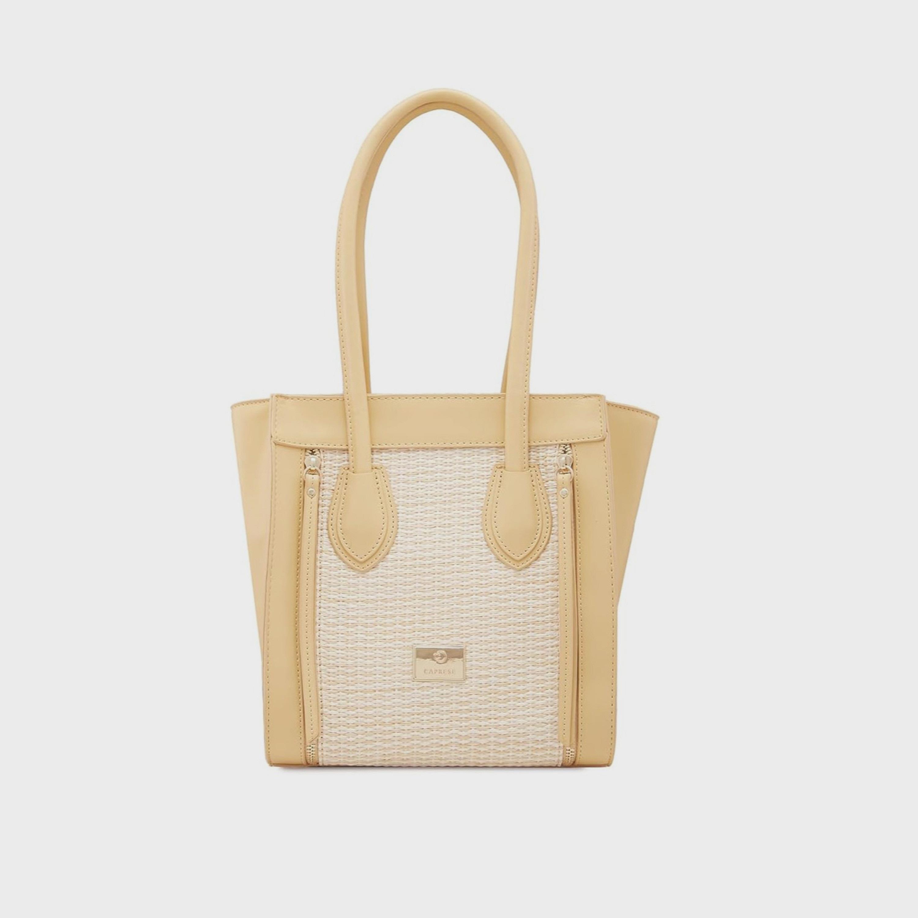 Caprese Textured Double-Handle Shoulder Bag with Zipper Closure | 37 x 22 x 15 cm-women-bagsandwallets-handbags-image-1