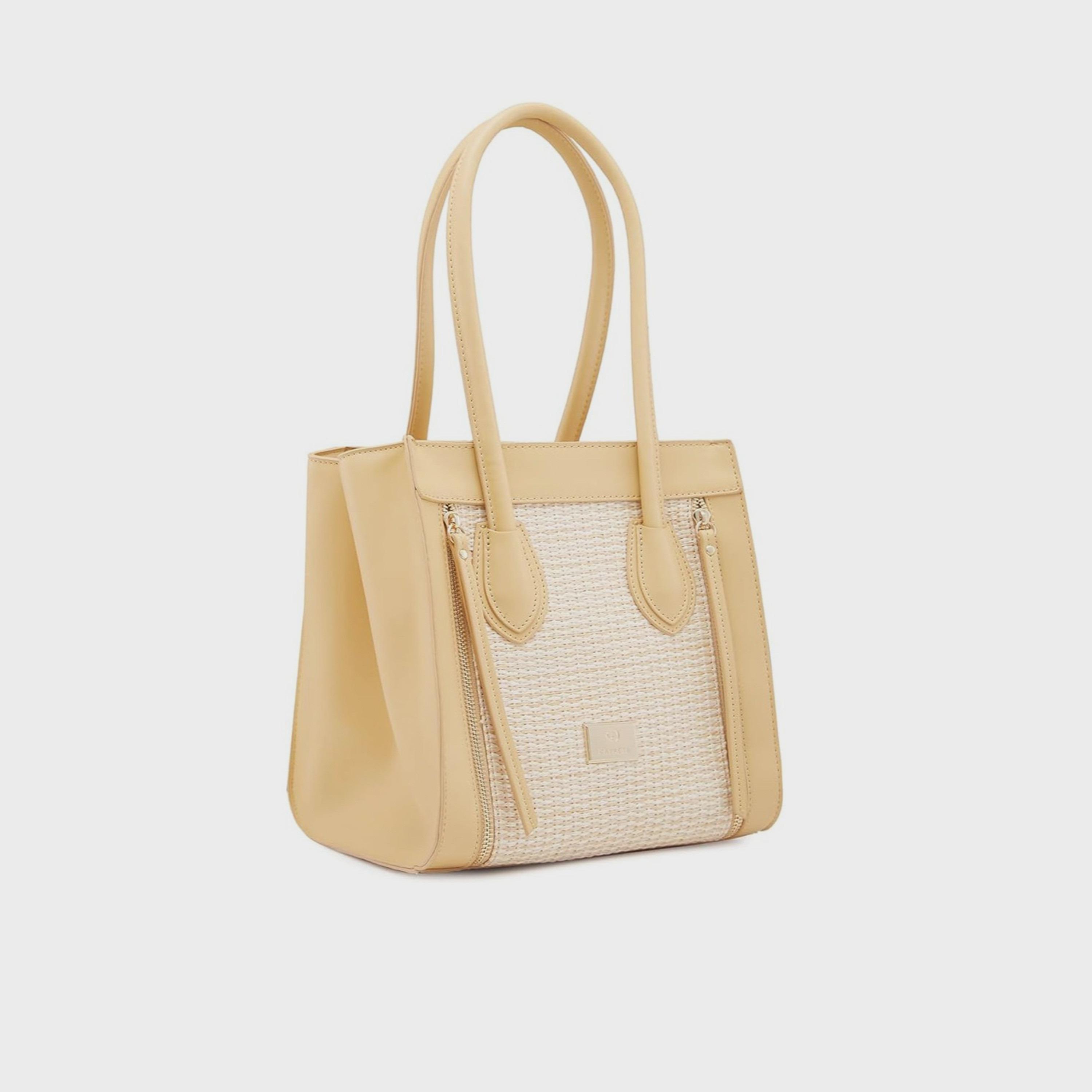 Caprese Textured Double-Handle Shoulder Bag with Zipper Closure | 37 x 22 x 15 cm-women-bagsandwallets-handbags-image-5