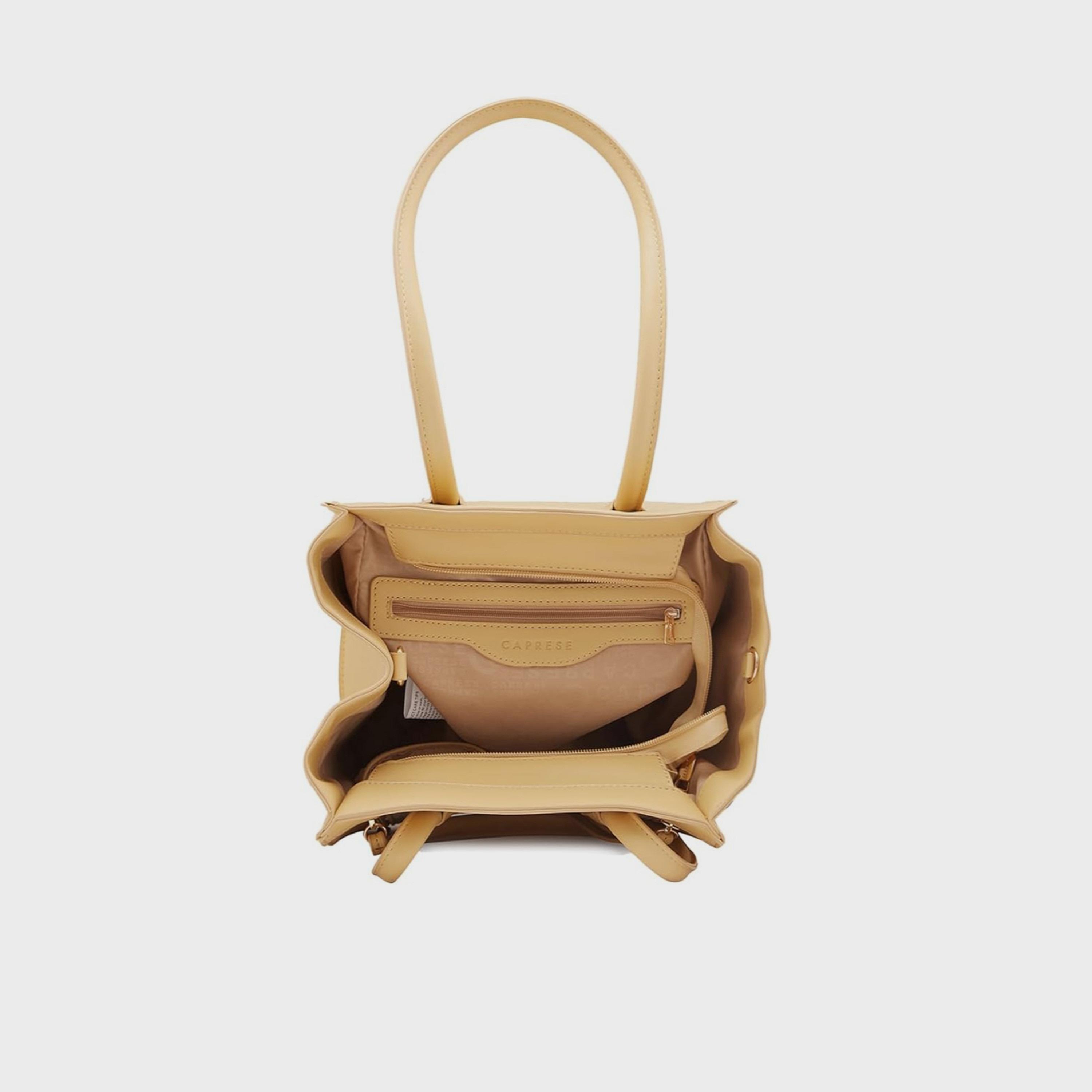 Caprese Textured Double-Handle Shoulder Bag with Zipper Closure | 37 x 22 x 15 cm-women-bagsandwallets-handbags-image-6