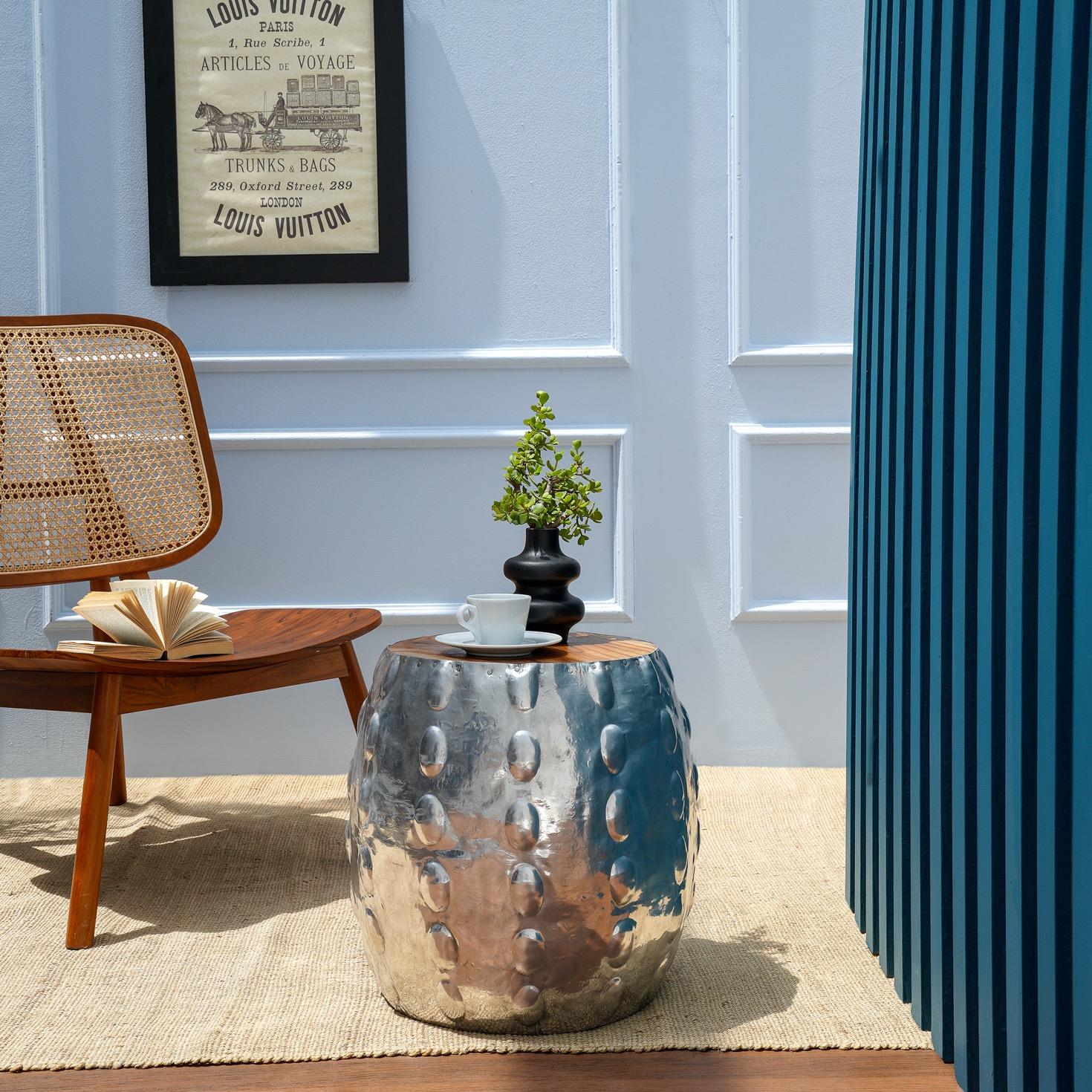 Yuan Wooden Top Side Table