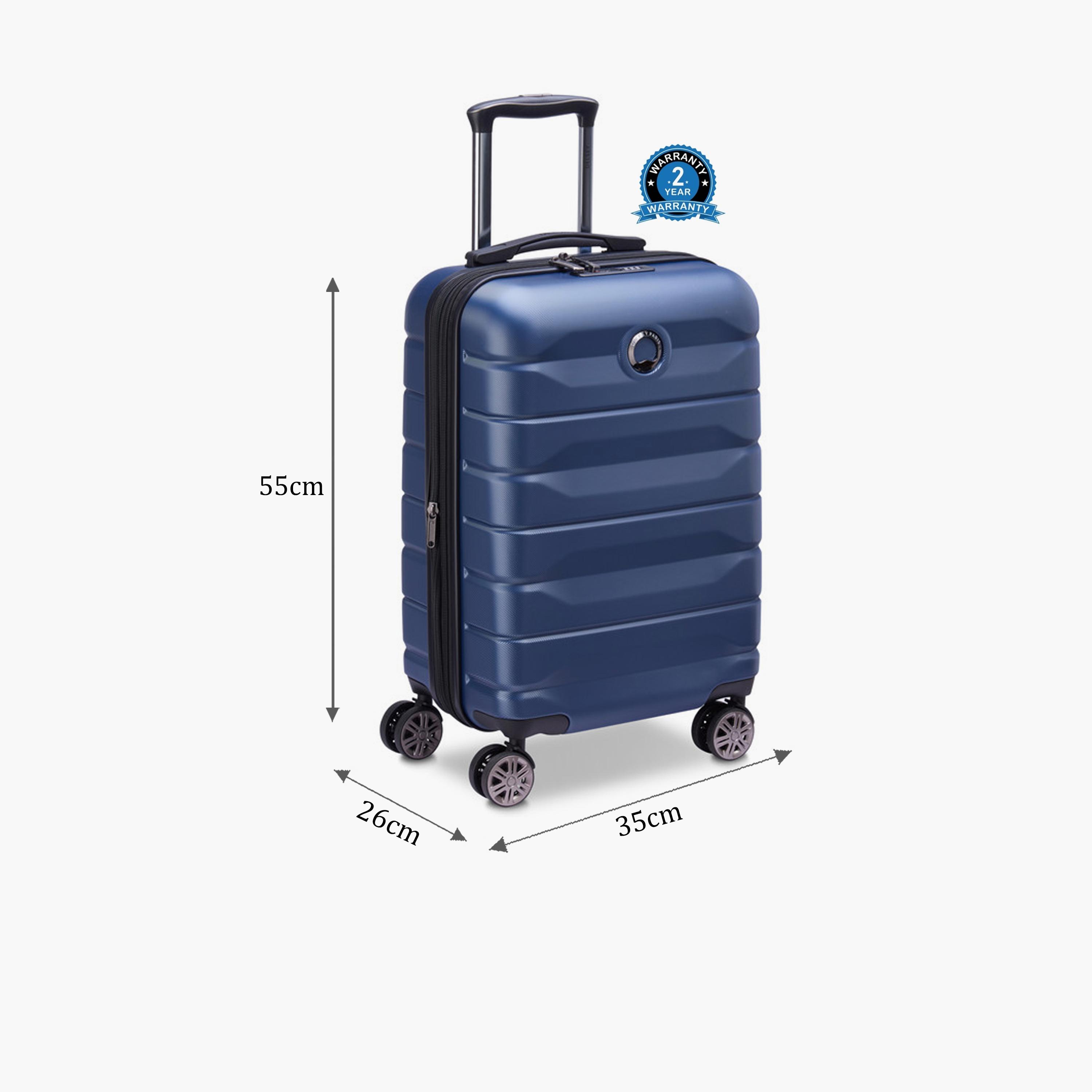 Delsey Paris Air Armour 55 CM Small Cabin Polycarbonate with ABS Hard Sided 4-Wheeler Spinner Trolley Bag with TSA Lock-travel-luggagesandbags-luggage-image-2
