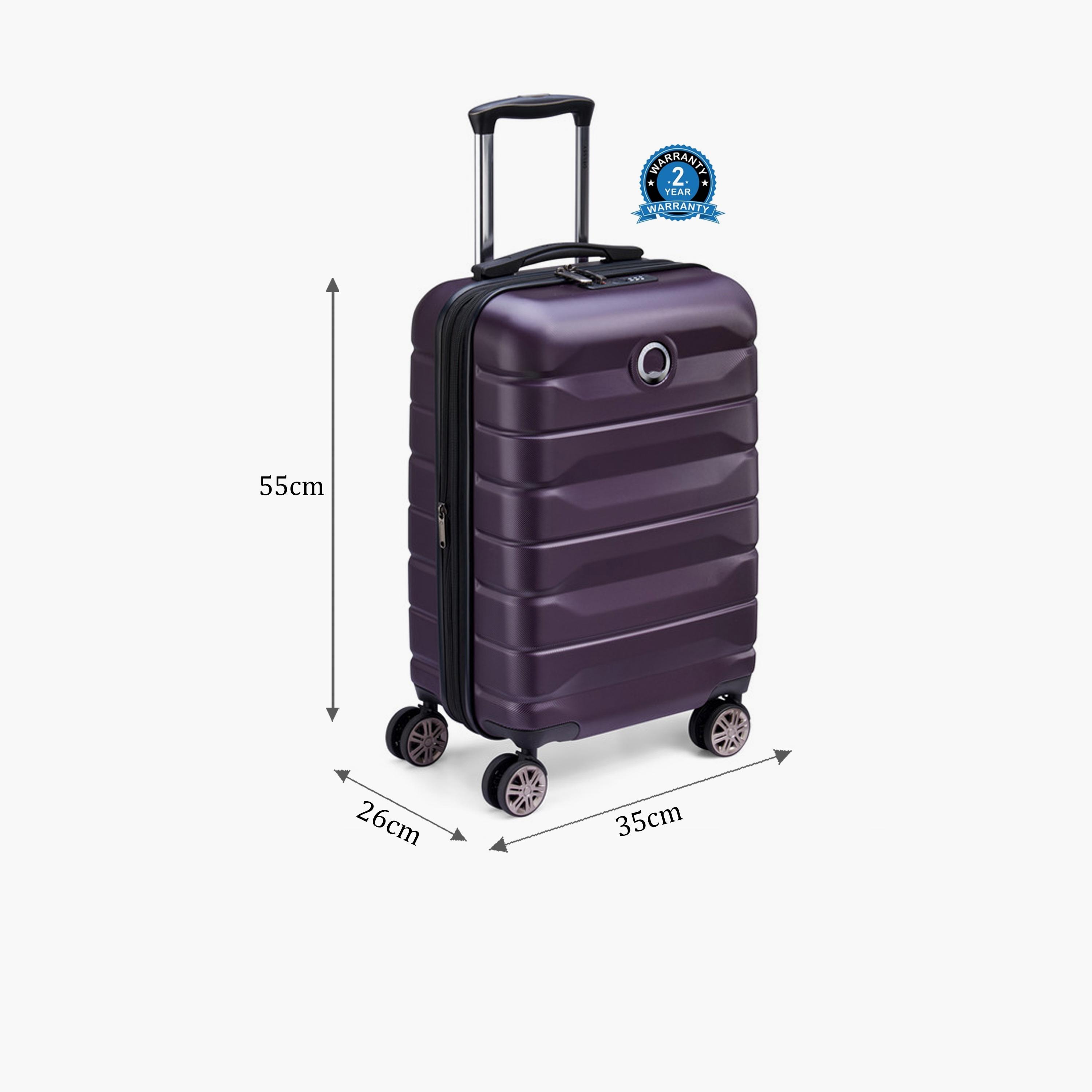 Delsey Paris Air Armour 55 CM Small Cabin Polycarbonate with ABS Hard Sided 4-Wheeler Spinner Trolley Bag with TSA Lock-travel-luggagesandbags-luggage-image-2