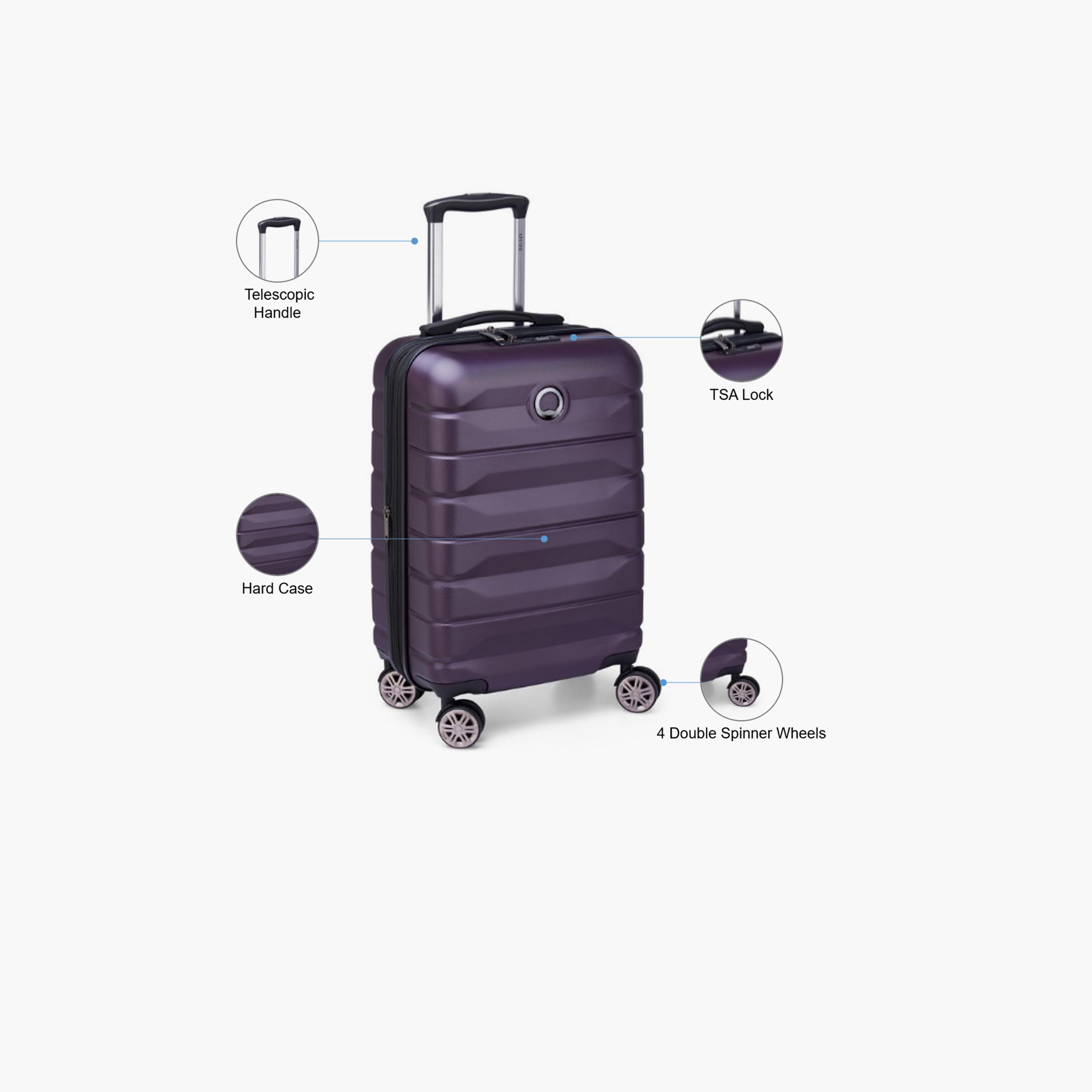Delsey Paris Air Armour 68 CM Medium Checkin Polycarbonate with ABS Hard Sided 4-Wheeler Spinner Trolley Bag with TSA Lock-travel-luggagesandbags-luggage-image-3