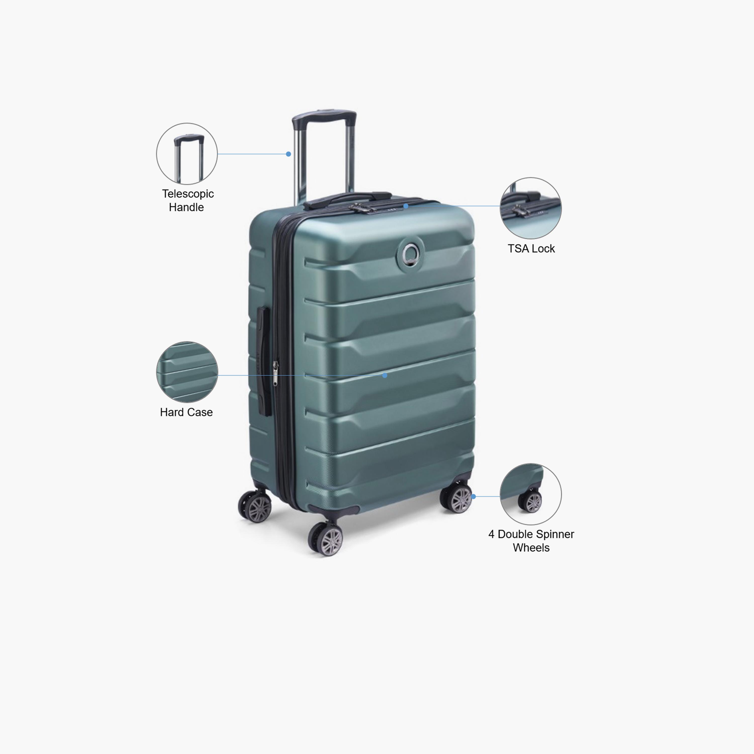 Delsey Paris Air Armour 68 CM Medium Checkin Polycarbonate with ABS Hard Sided 4-Wheeler Spinner Trolley Bag with TSA Lock-travel-luggagesandbags-luggage-image-3