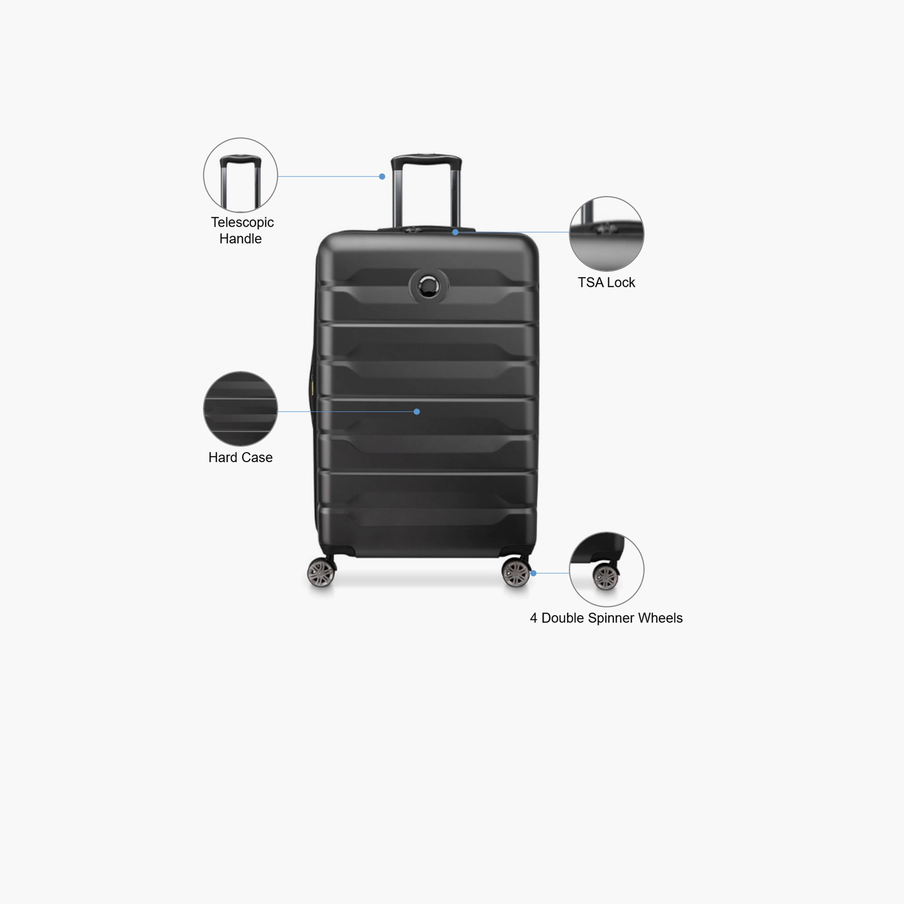 Delsey Paris Air Armour 78.5 CM Large Checkin Polycarbonate with ABS Hard Sided 4-Wheeler Spinner Trolley Bag with TSA Lock-travel-luggagesandbags-luggage-image-3