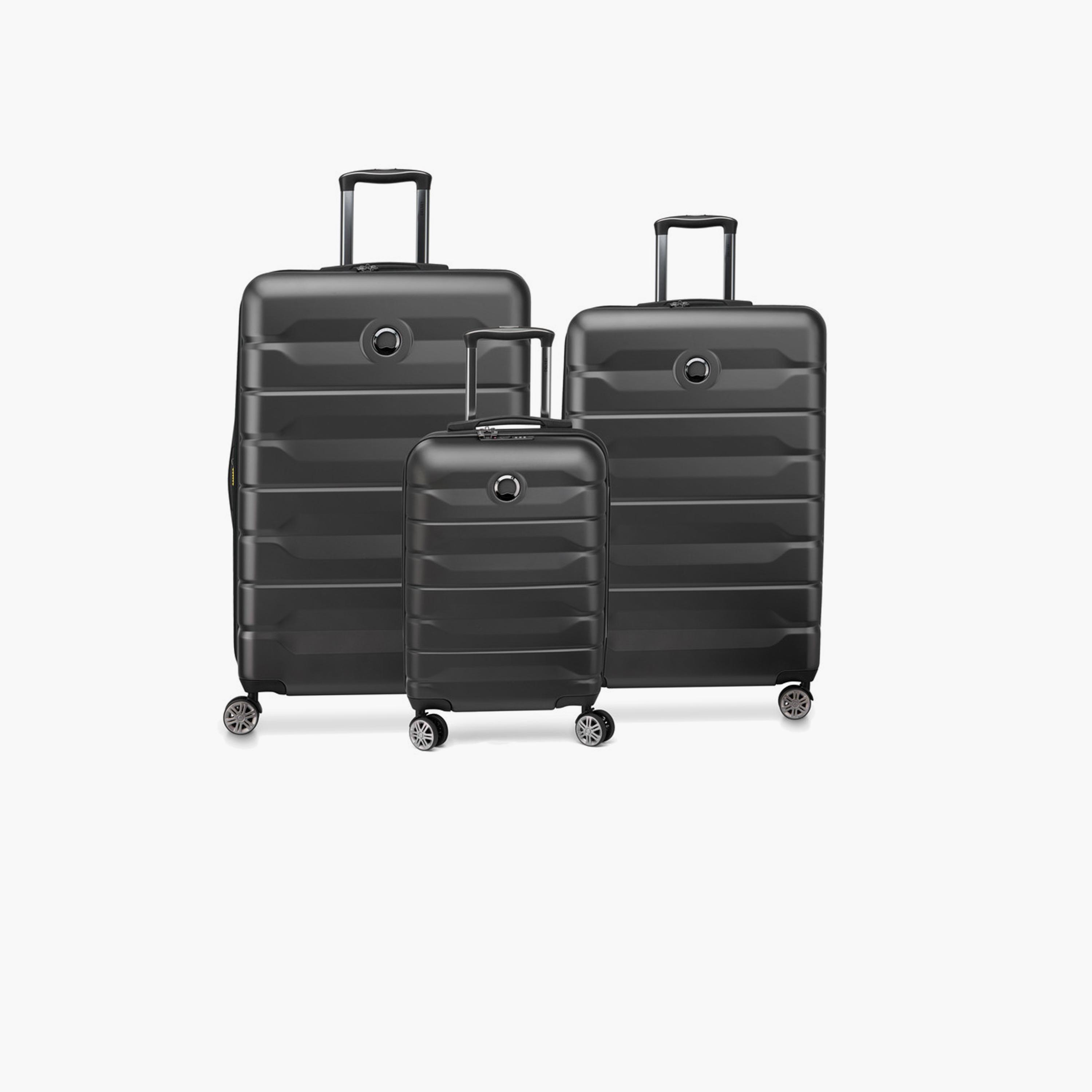 Delsey Paris Air Armour Set of 3 Polycarbonate with ABS Hard Sided 4-Wheeler Spinner Trolley Bag with TSA Lock-travel-luggagesandbags-luggage-image-1