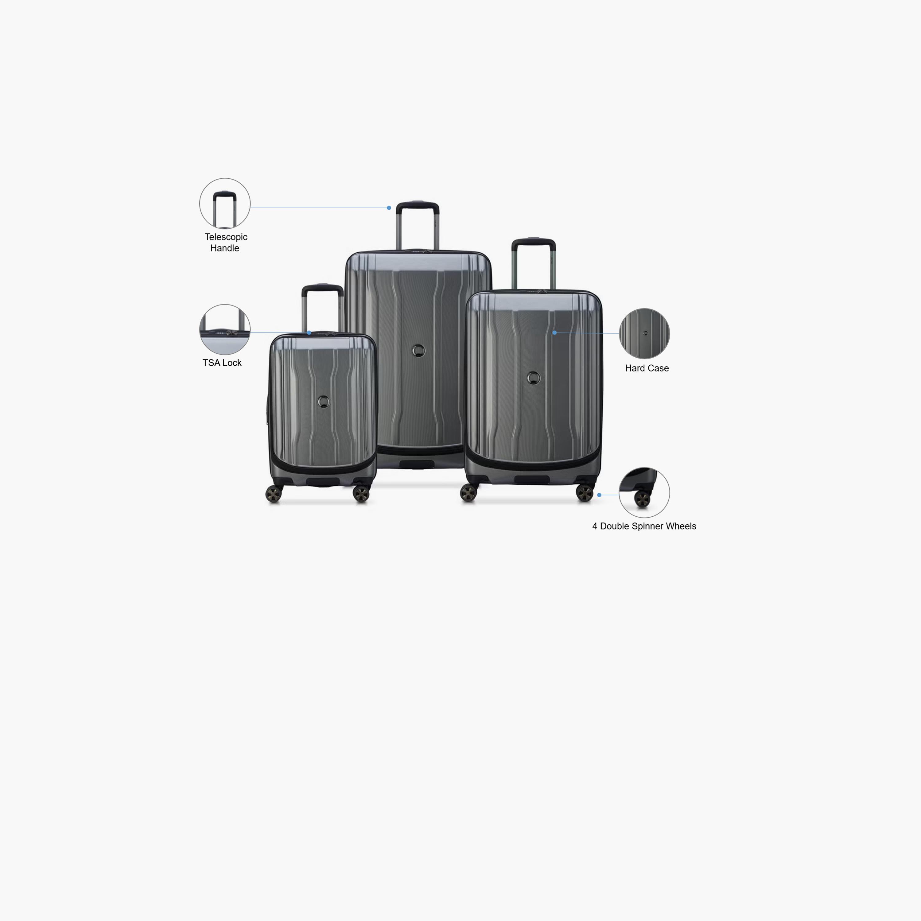 Delsey Paris Cruise 2.0 Set of 3 Polycarbonate with ABS Hard Sided 4-Wheeler Spinner Trolley Bag with TSA Lock-travel-luggagesandbags-luggage-image-2