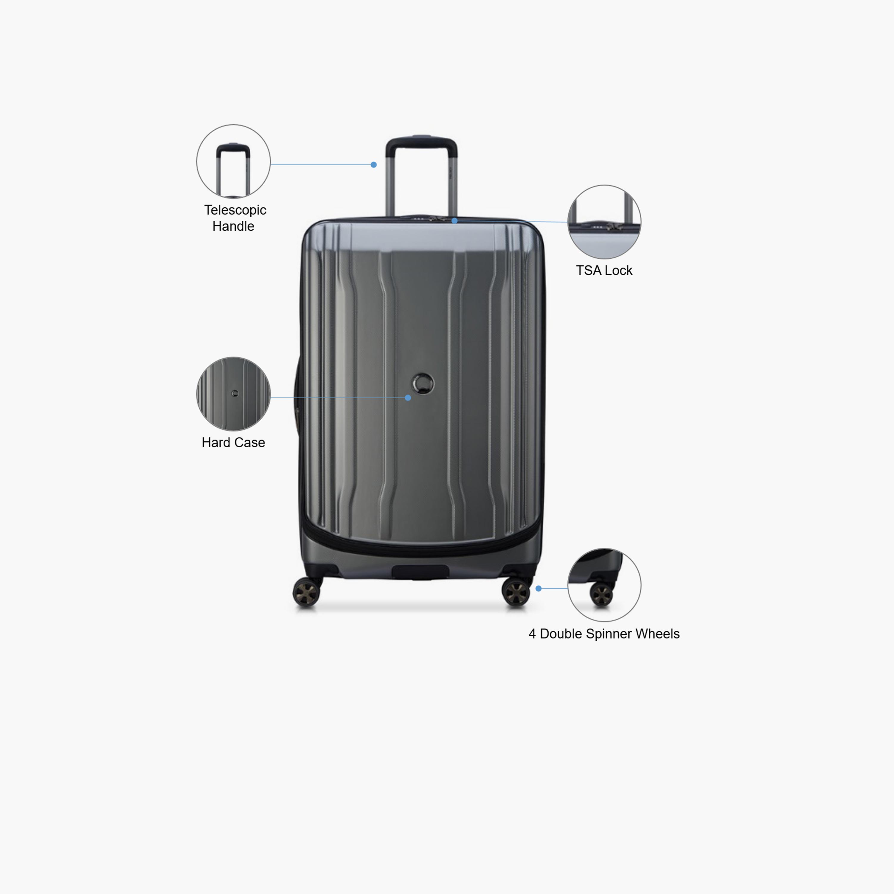 Delsey Paris Cruise 2.0 79.5 CM Large Checkin Polycarbonate with ABS Hard Sided 4-Wheeler Spinner Trolley Bag with TSA Lock-travel-luggagesandbags-luggage-image-3